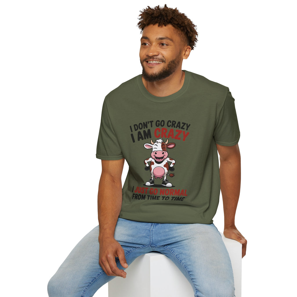 I Don't Go Crazy I Am Crazy Cow T-Shirt — Funny Cow Graphic Tee