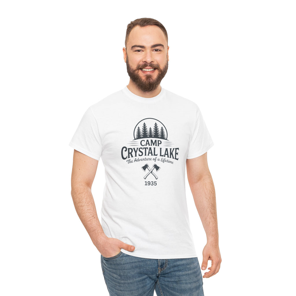 Camp Crystal Lake Tee — Vintage Outdoor Camping Shirt ("Camp Crystal Lake")