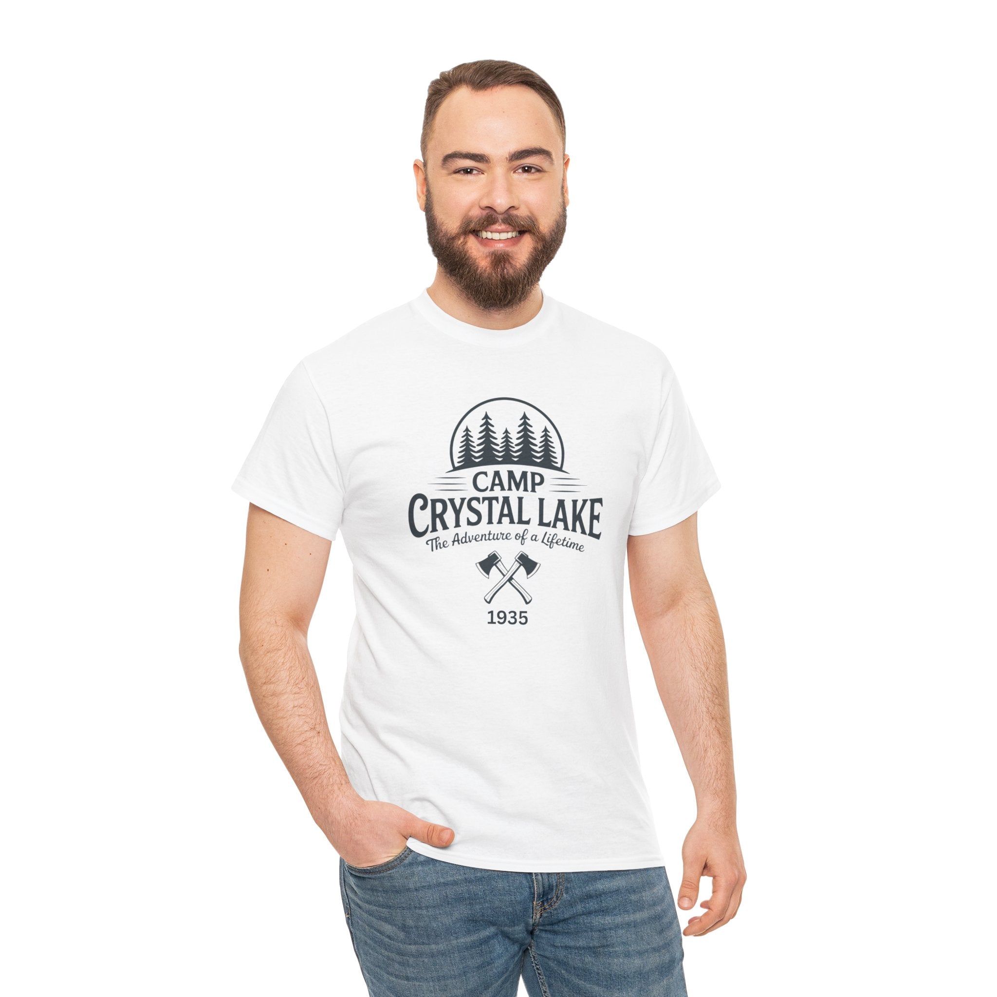 Camp Crystal Lake Tee — Vintage Outdoor Camping Shirt ("Camp Crystal Lake")