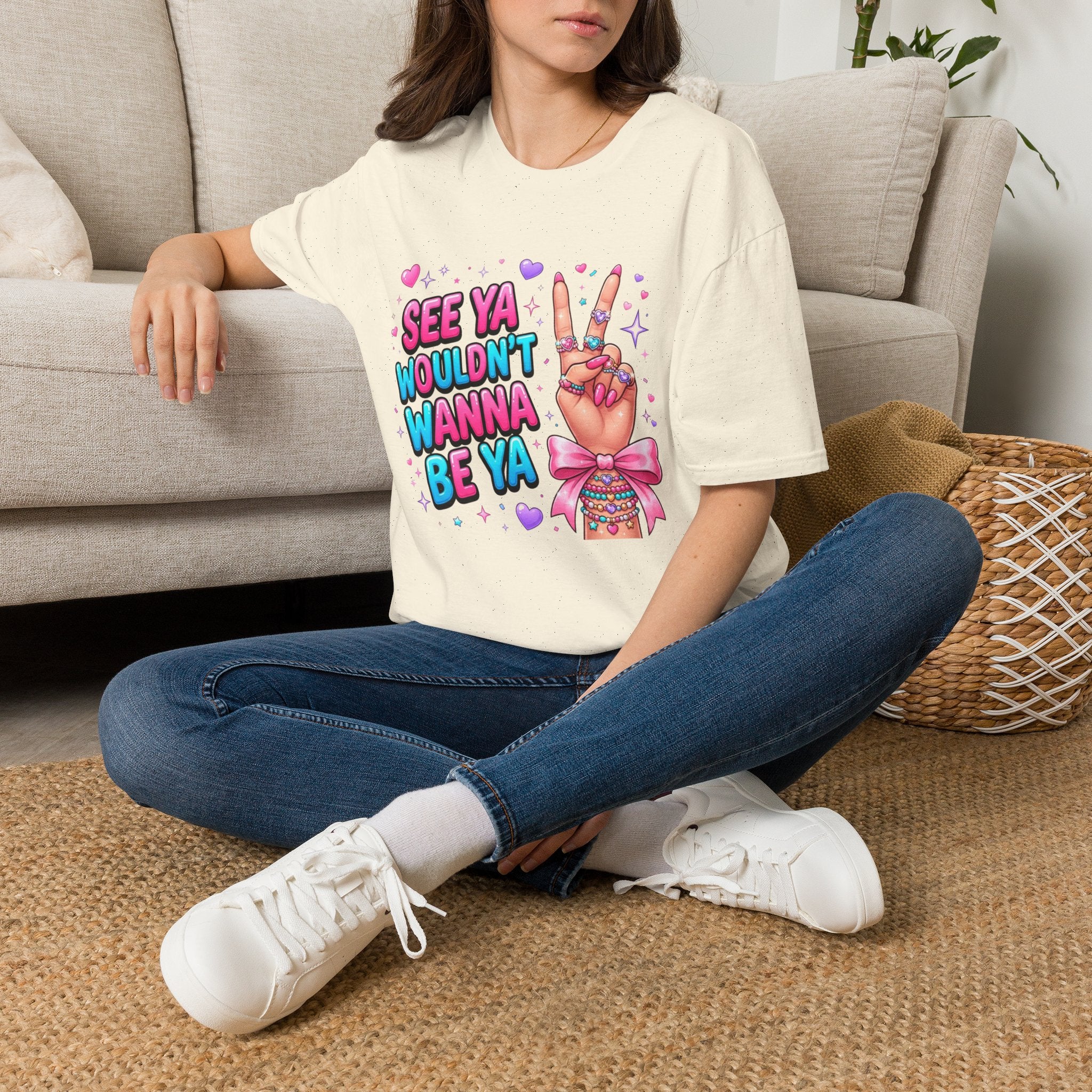 See Ya Wouldn't Wanna Be Ya T-Shirt — Sassy Peace Sign Graphic Tee