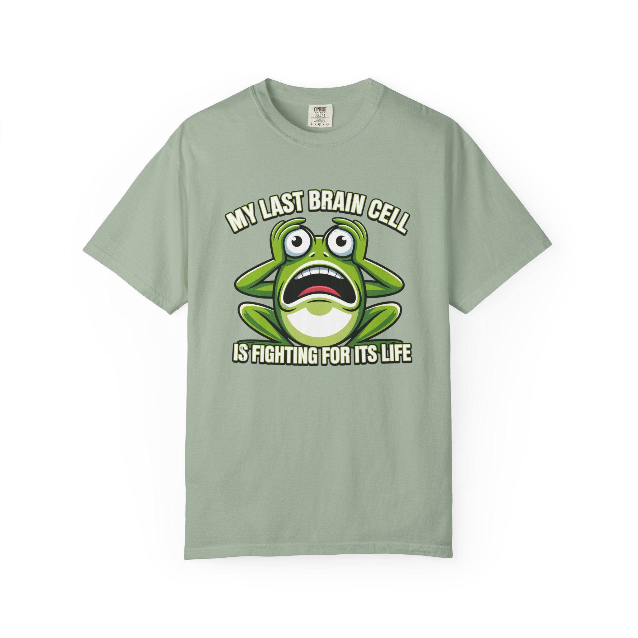 Green t-shirt with Wu-Tang Clan logo on a white background