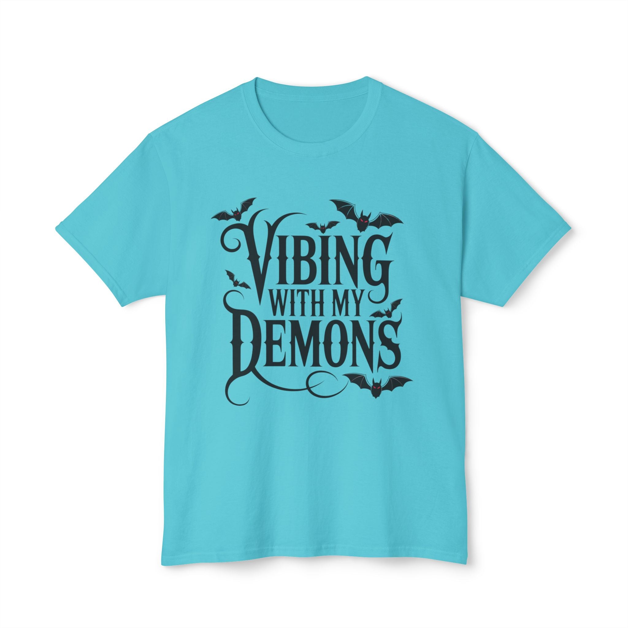 Funny Gothic Halloween T-Shirt — Vibing With My Demons Dark Humor Gift Tee