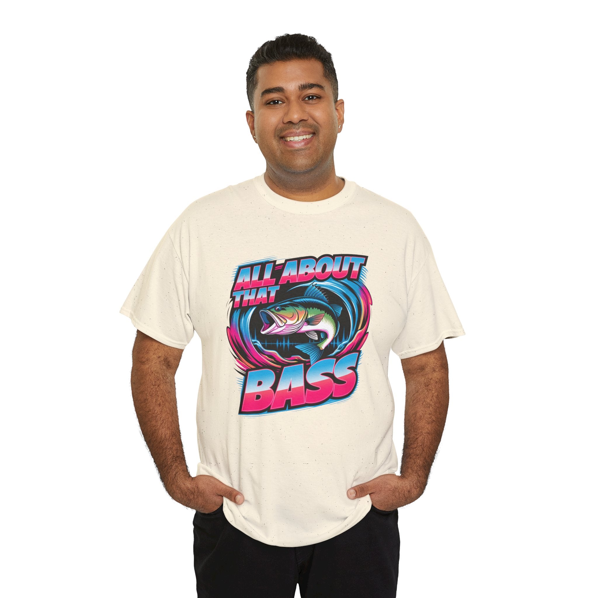 Bass Fishing T-Shirt — "All About That Bass" Retro Graphic Tee