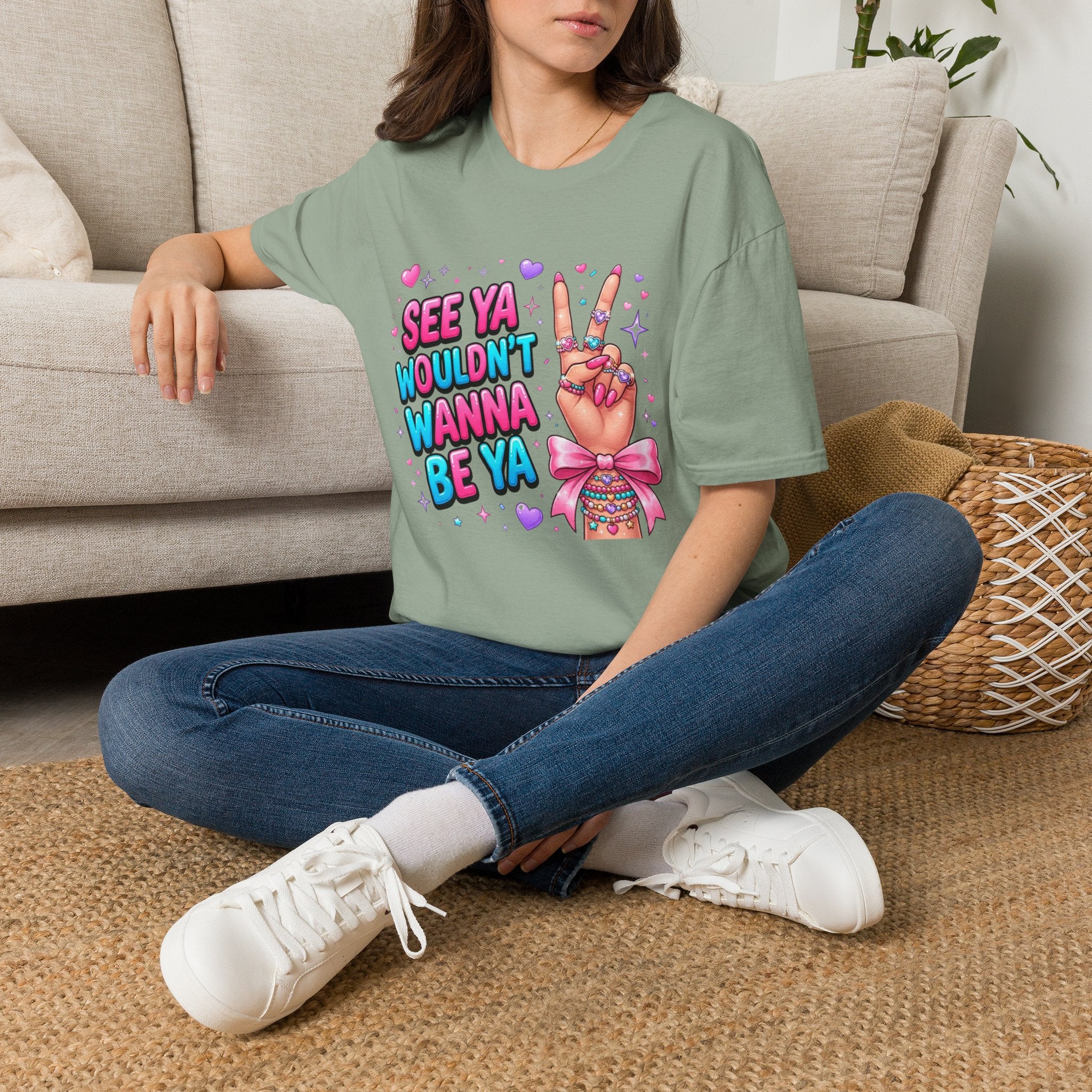 See Ya Wouldn't Wanna Be Ya T-Shirt — Sassy Peace Sign Graphic Tee