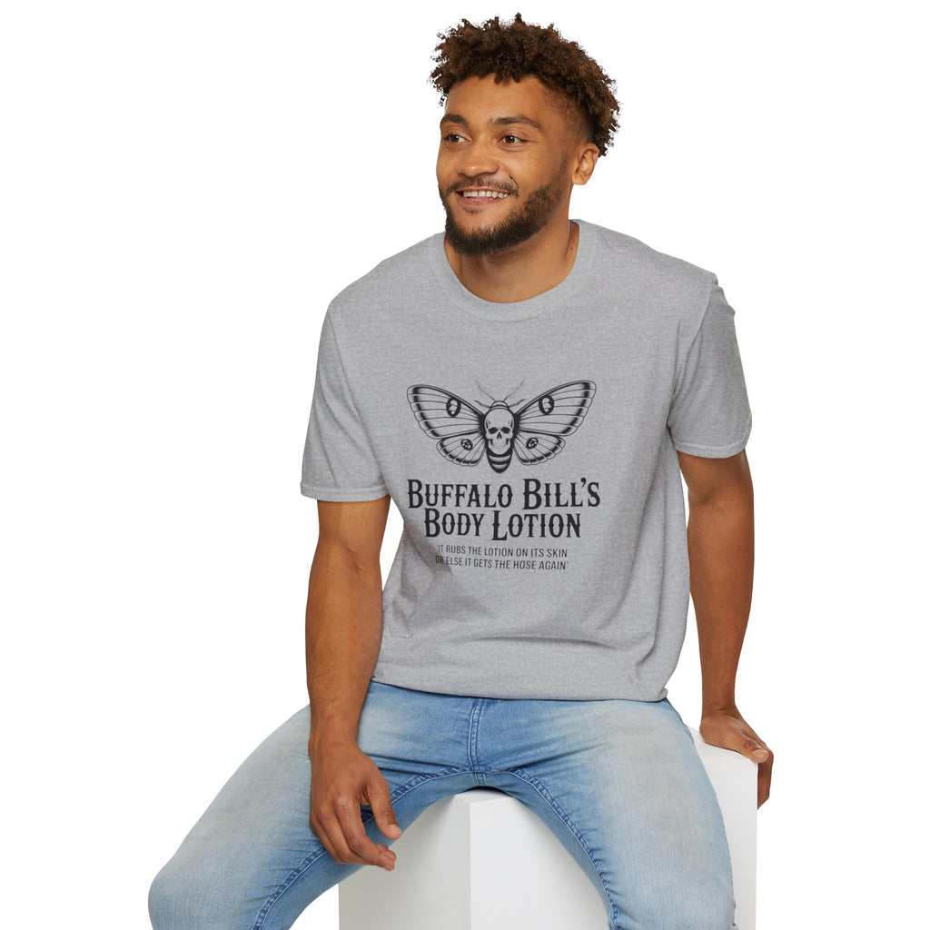 Buffalo Bill’s Body Lotion Graphic T-Shirt — Moth Skull Vintage Horror Tee