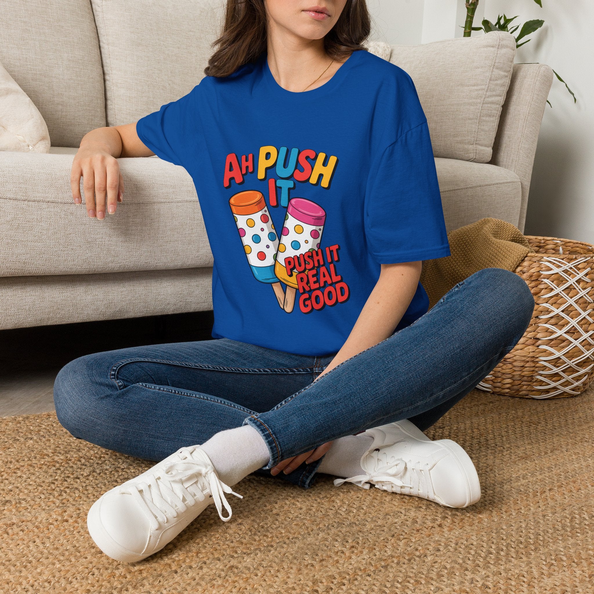T-Shirt — “Ah Push It” Ice Cream Graphic Tee