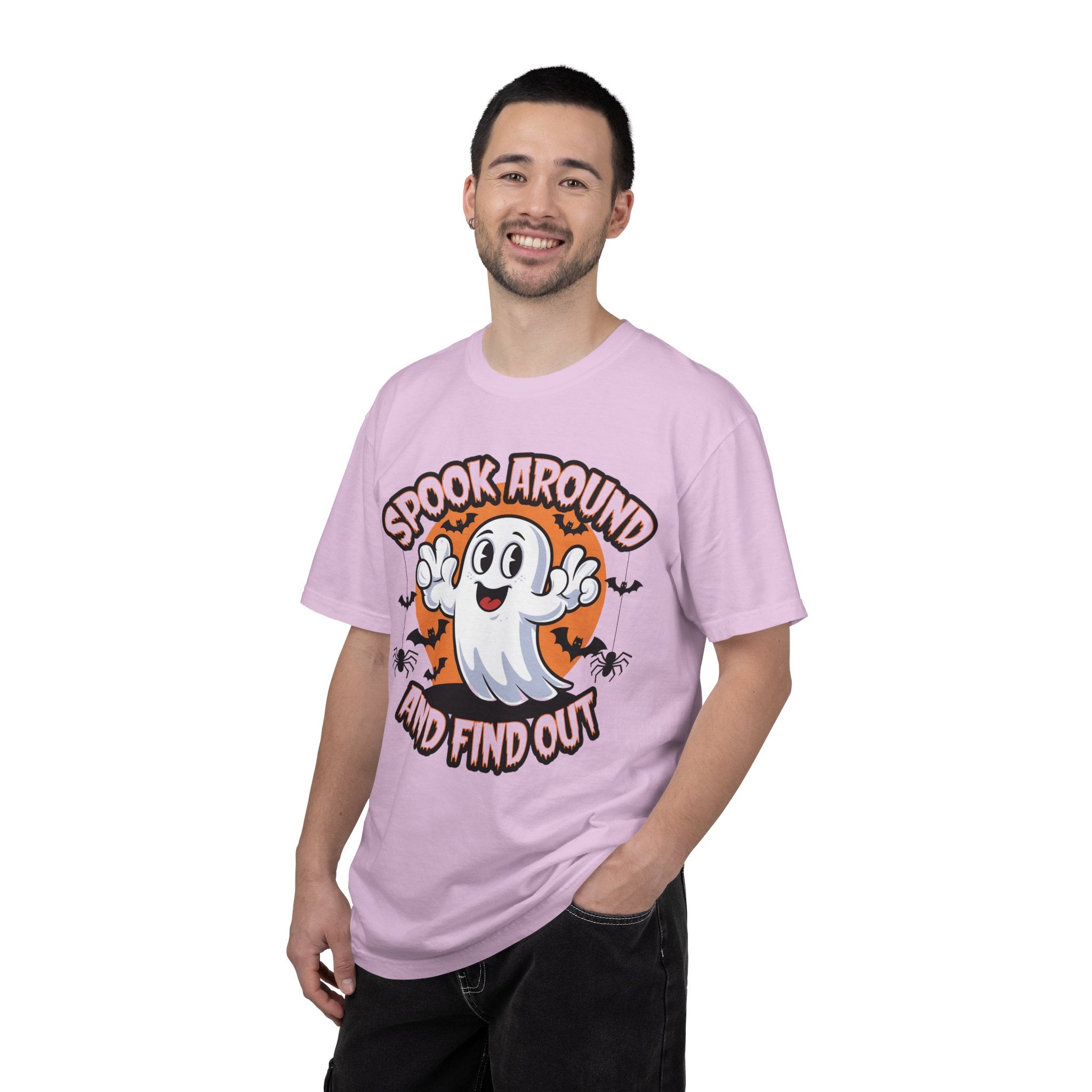 Halloween Ghost T-Shirt — “Spook Around and Find Out” Cute Retro Graphic Tee