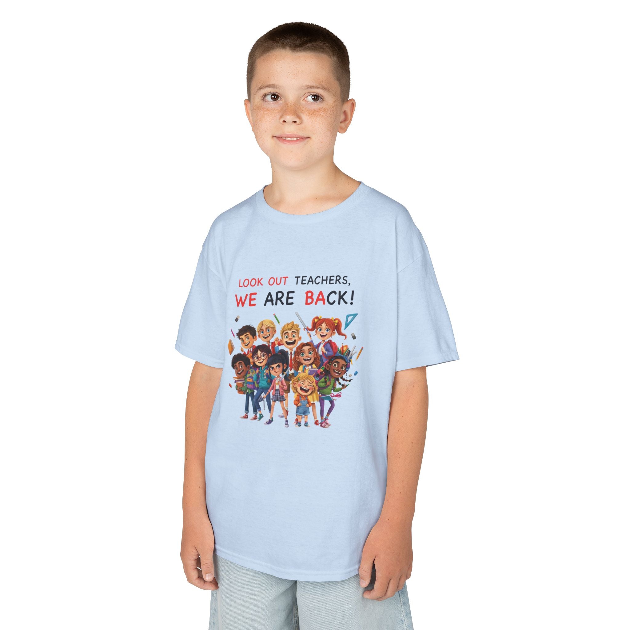 Kids T‑Shirt — "Look Out Teachers, We Are Back!" Back-to-School Graphic Tee