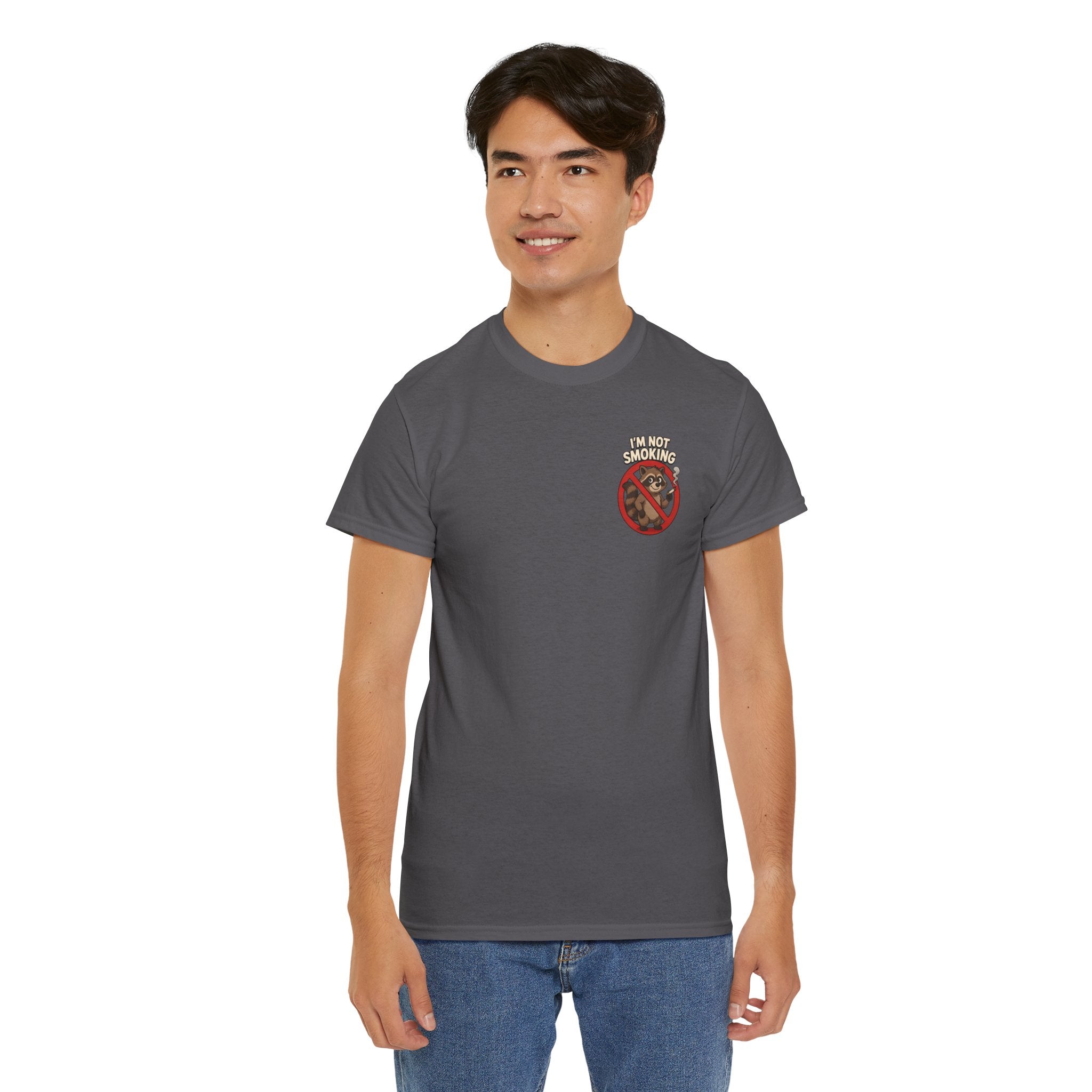Graphic Tee — "What Are You Looking At?" Raccoon Illustration T-Shirt