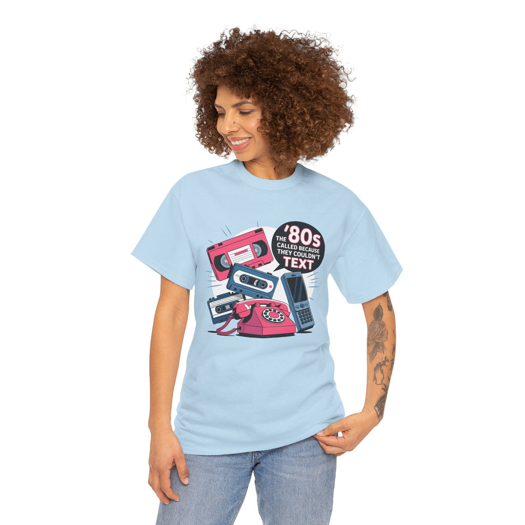 '80s Retro Phones Tee – Vintage Rotary, Cassette & Brick Cell Graphic T-Shirt