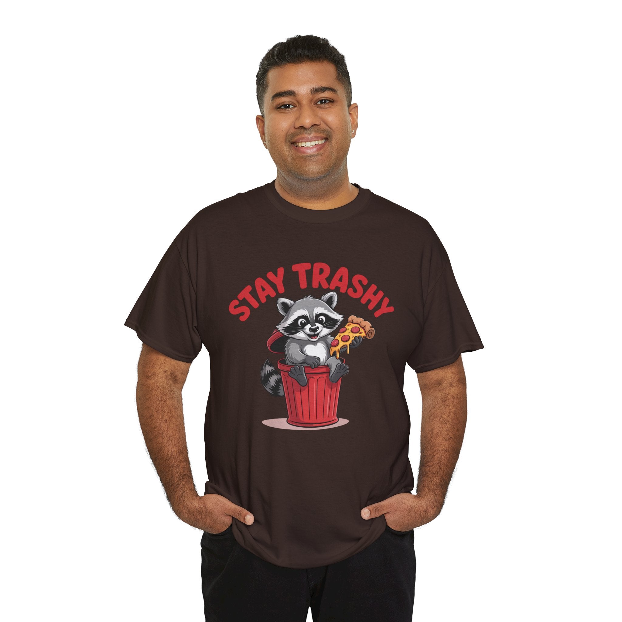 Funny Raccoon T-Shirt — Stay Trashy Humor Gift Tee for Women