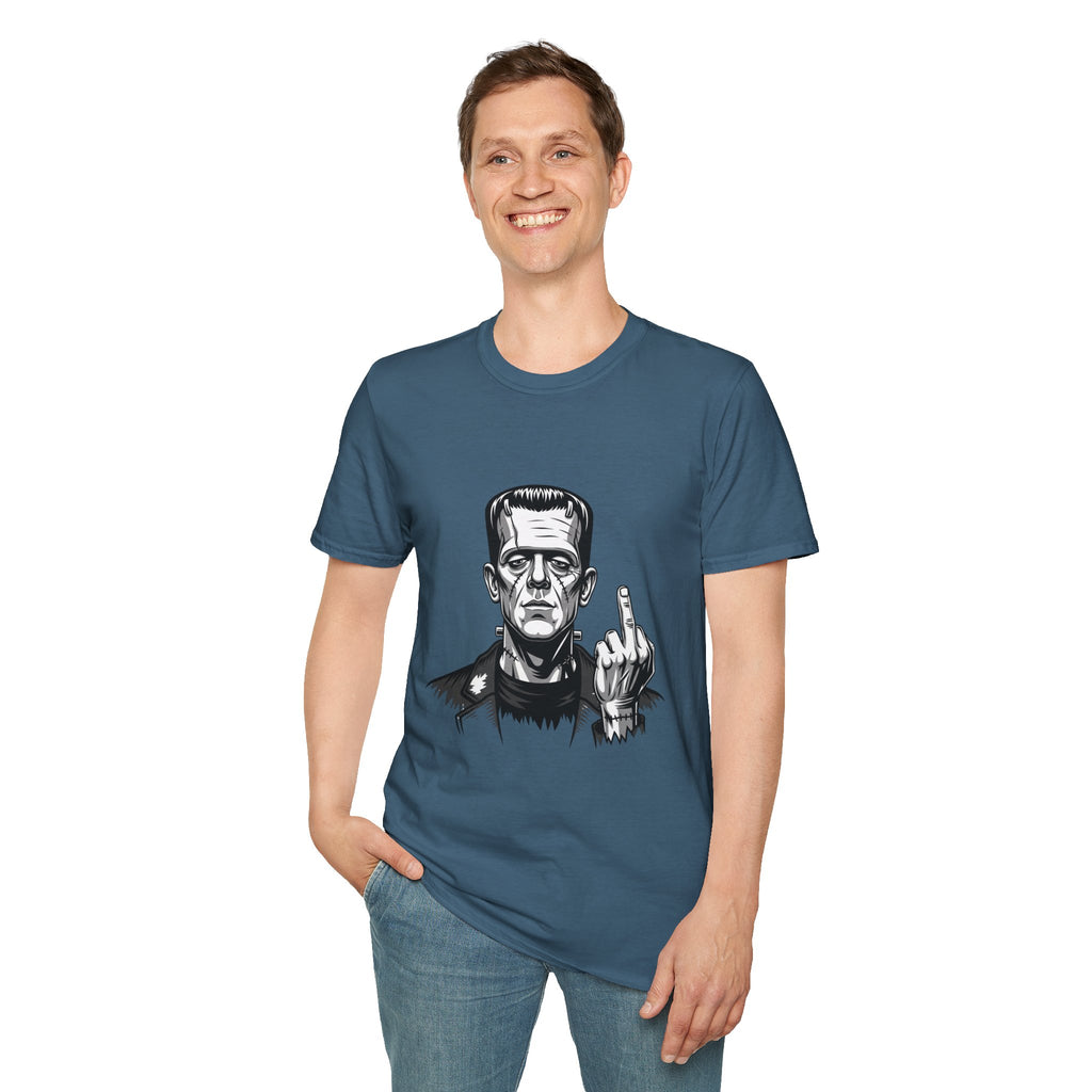 Frankenstein Middle Finger T-Shirt — Funny Gothic Monster Tee