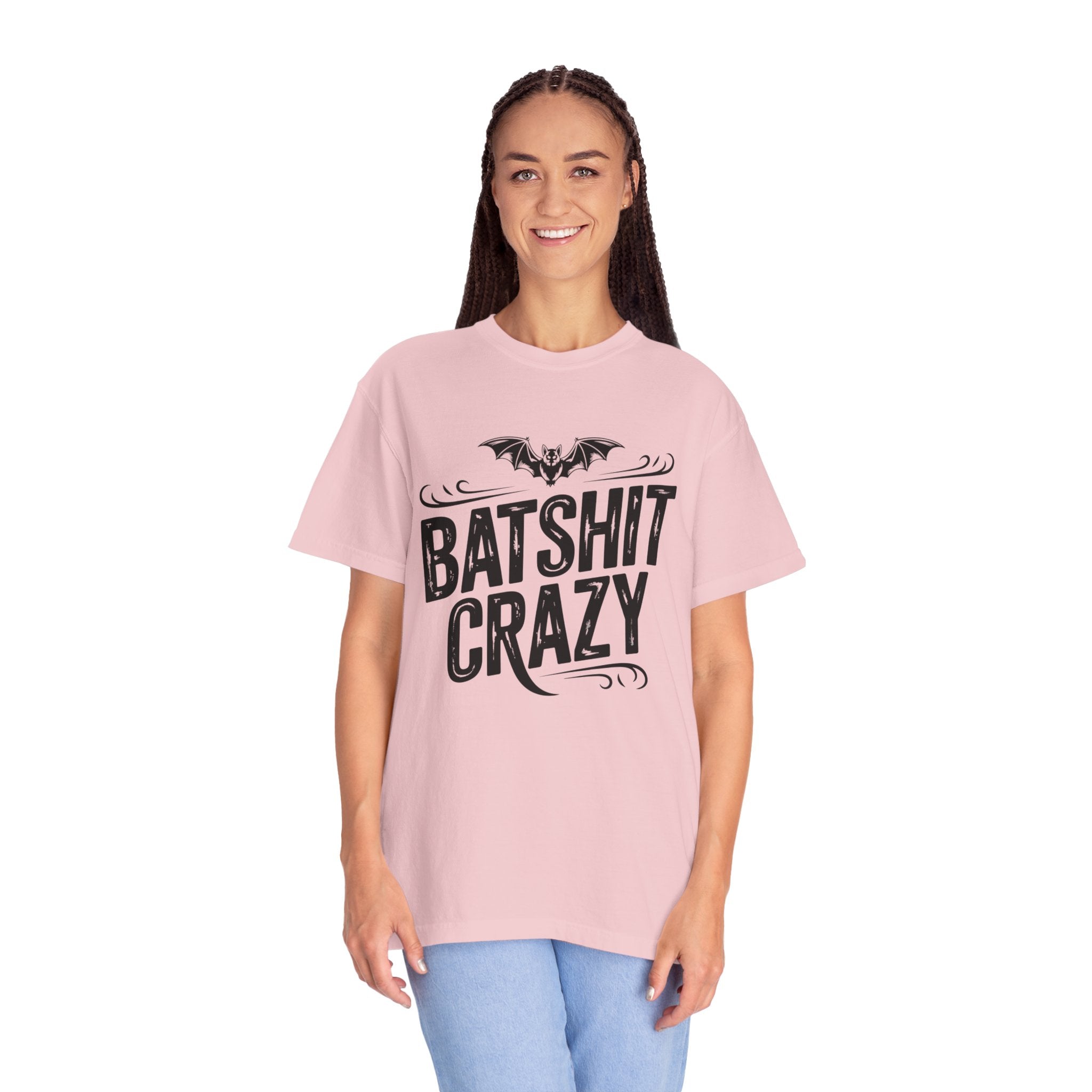 Batshit Crazy T-Shirt — Funny Gothic Bat Graphic Tee for Halloween & Gifts