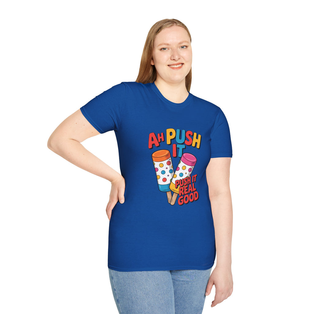 T-Shirt — “Ah Push It” Ice Cream Graphic Tee