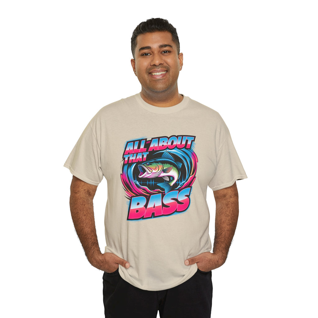 Bass Fishing T-Shirt — "All About That Bass" Retro Graphic Tee