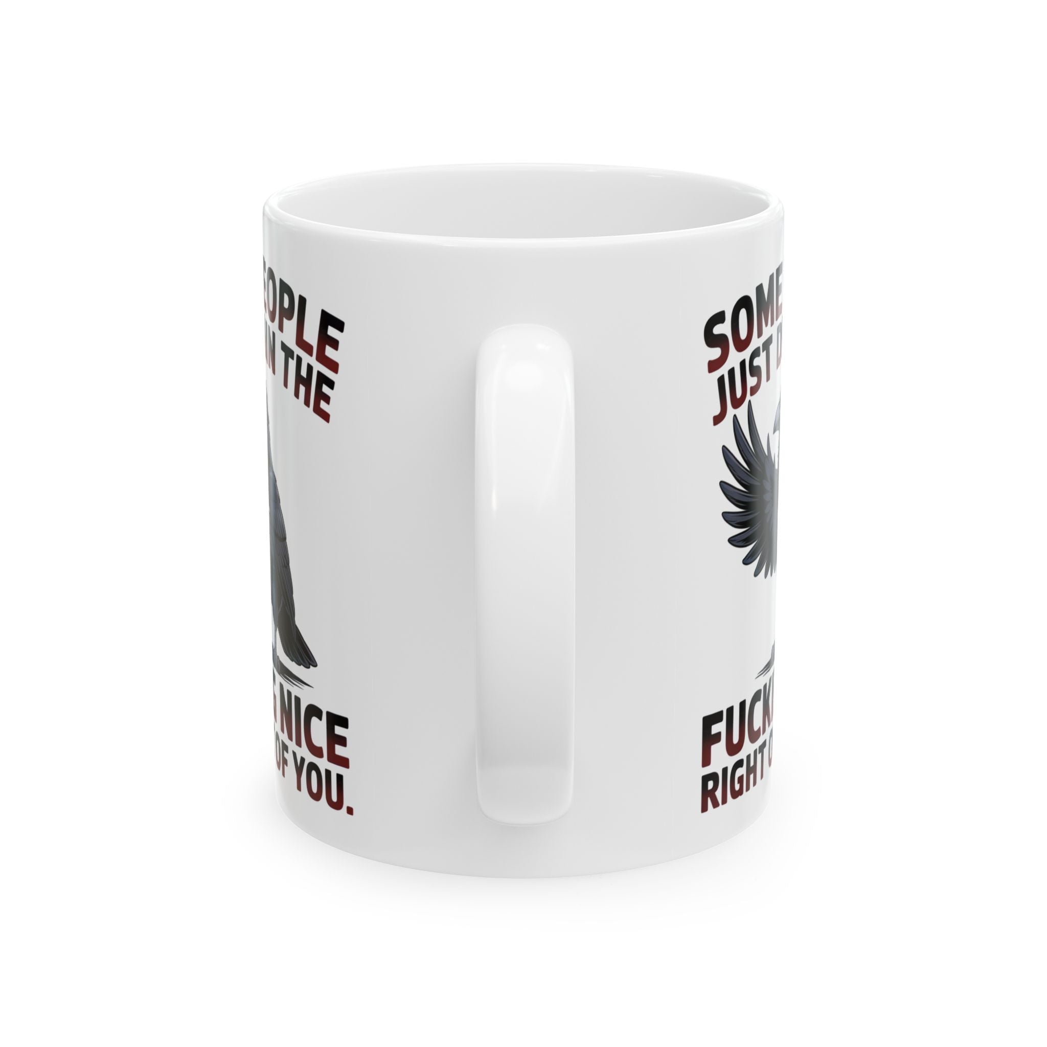 Ceramic Mug — Funny Dark Humor Coffee Mug with 'Some People Just Drain' Gothic Design