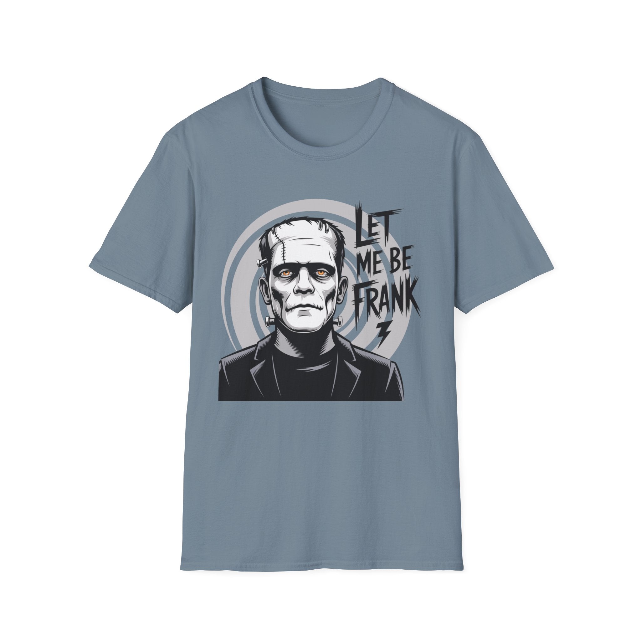 Frankenstein Monster Graphic T-Shirt — "Let Me Be Frank" Halloween Tee
