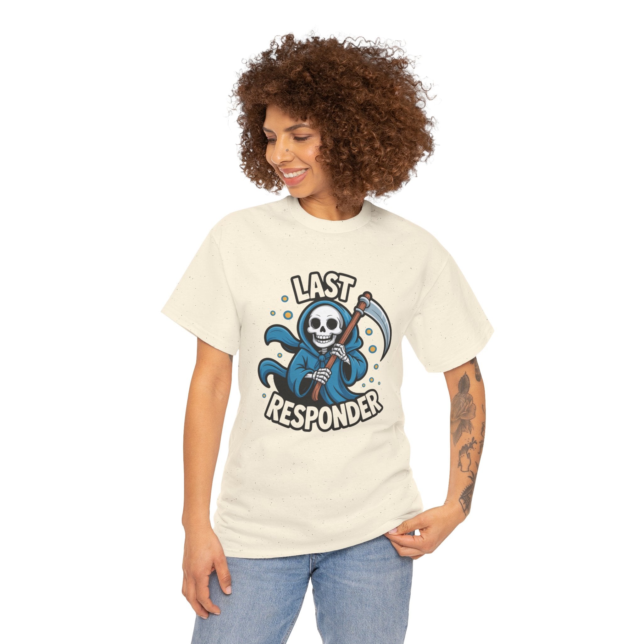 T-Shirt — "Last Responder" Grim Reaper Graphic Tee