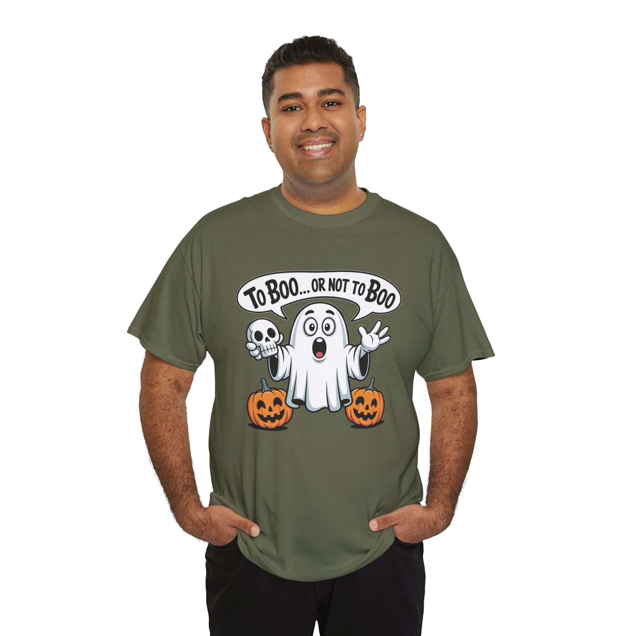 Halloween Ghost Tee - "To Boo... or Not to Boo" Cute Spooky Graphic T-Shirt