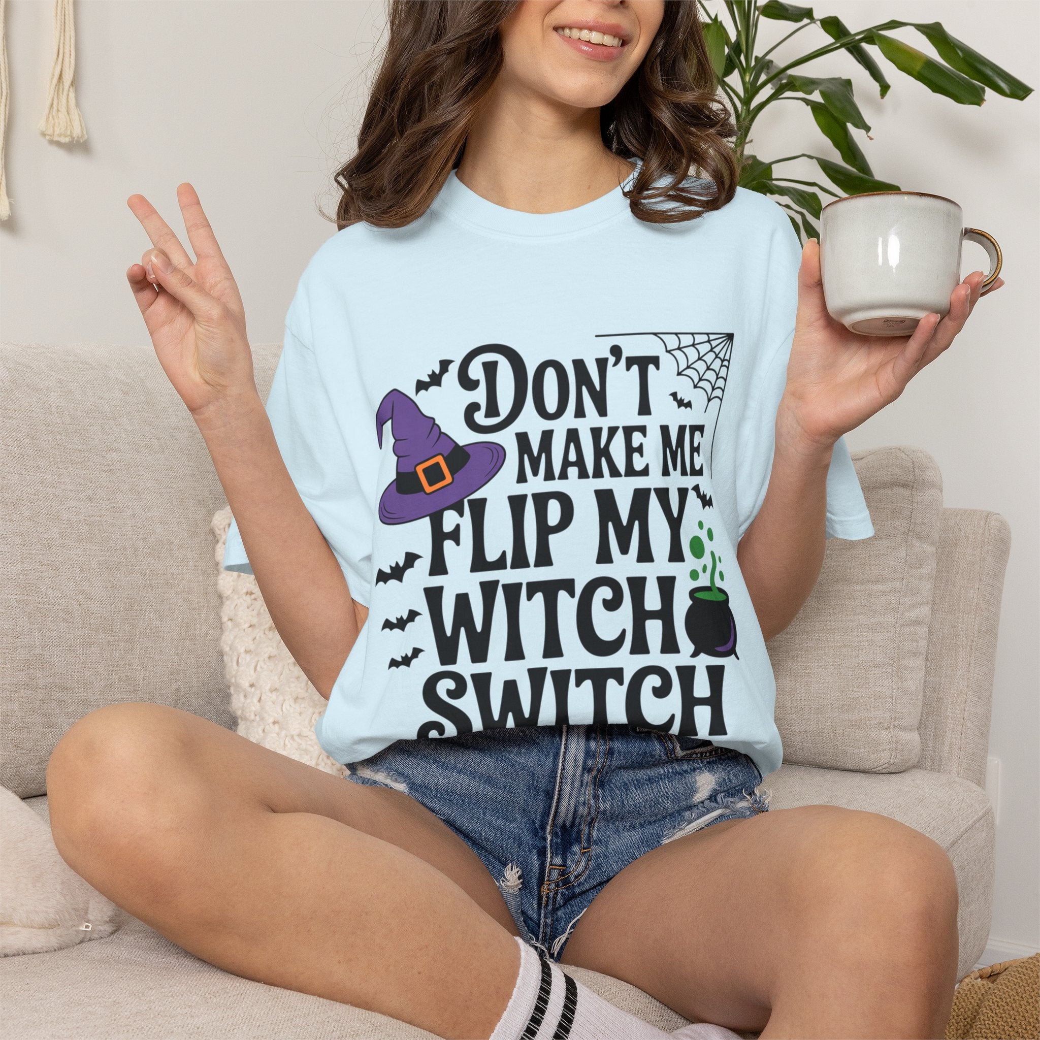 Halloween T-Shirt: "Don't Make Me Flip My Witch Switch" Graphic Tee