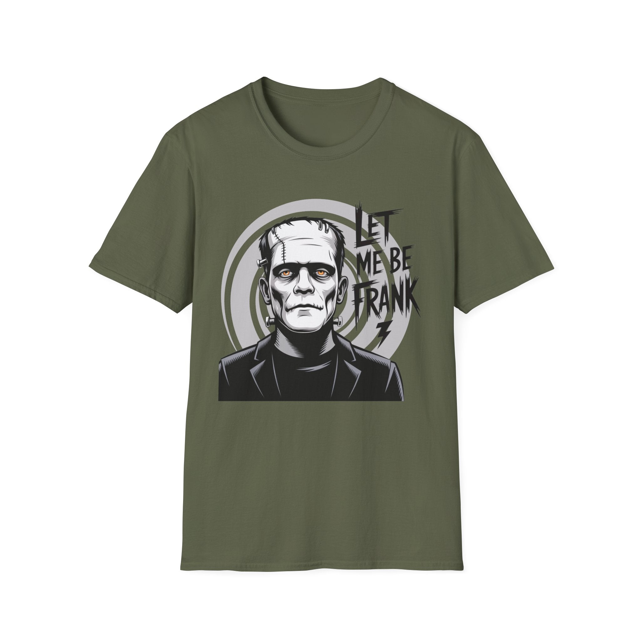 Frankenstein Monster Graphic T-Shirt — "Let Me Be Frank" Halloween Tee
