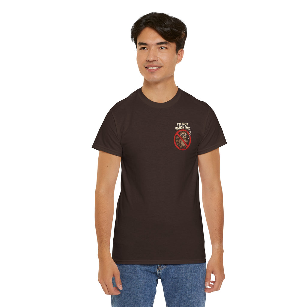 Graphic Tee — "What Are You Looking At?" Raccoon Illustration T-Shirt