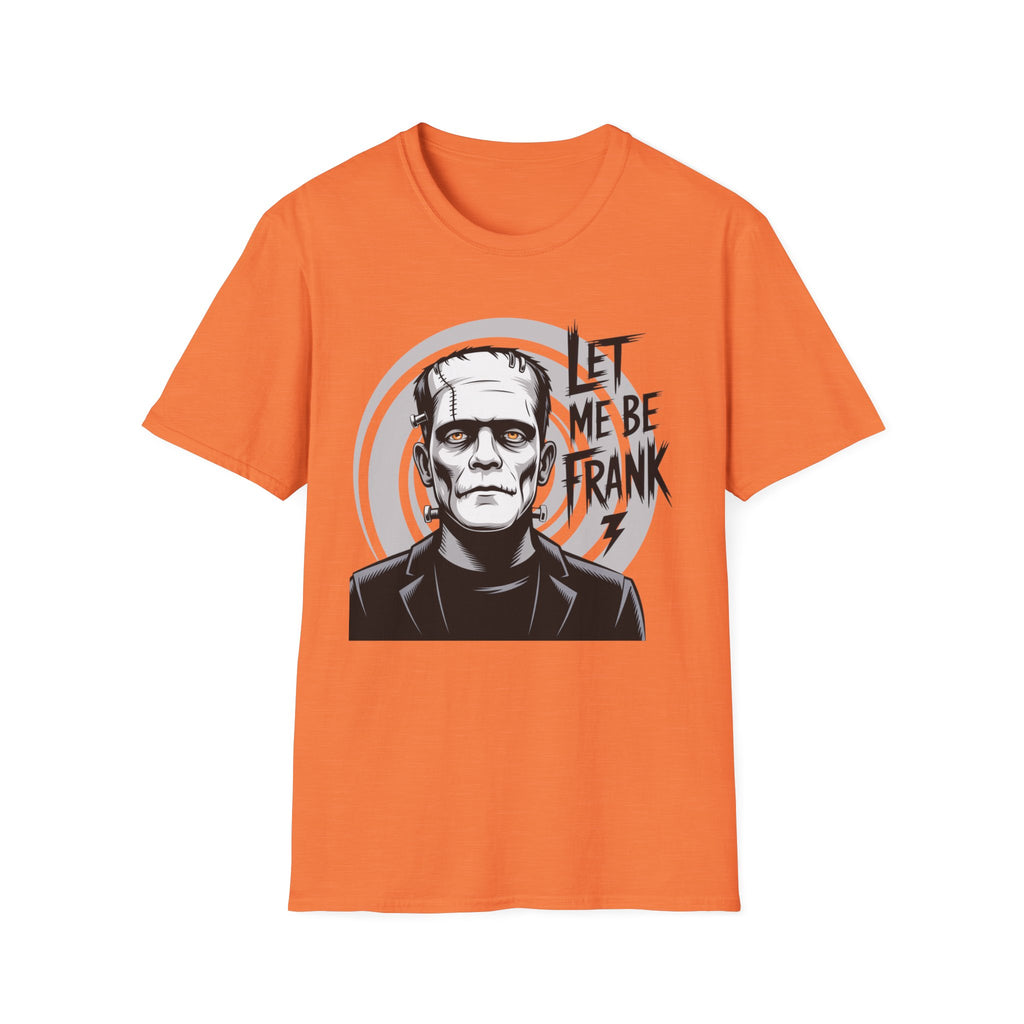 Frankenstein Monster Graphic T-Shirt — "Let Me Be Frank" Halloween Tee