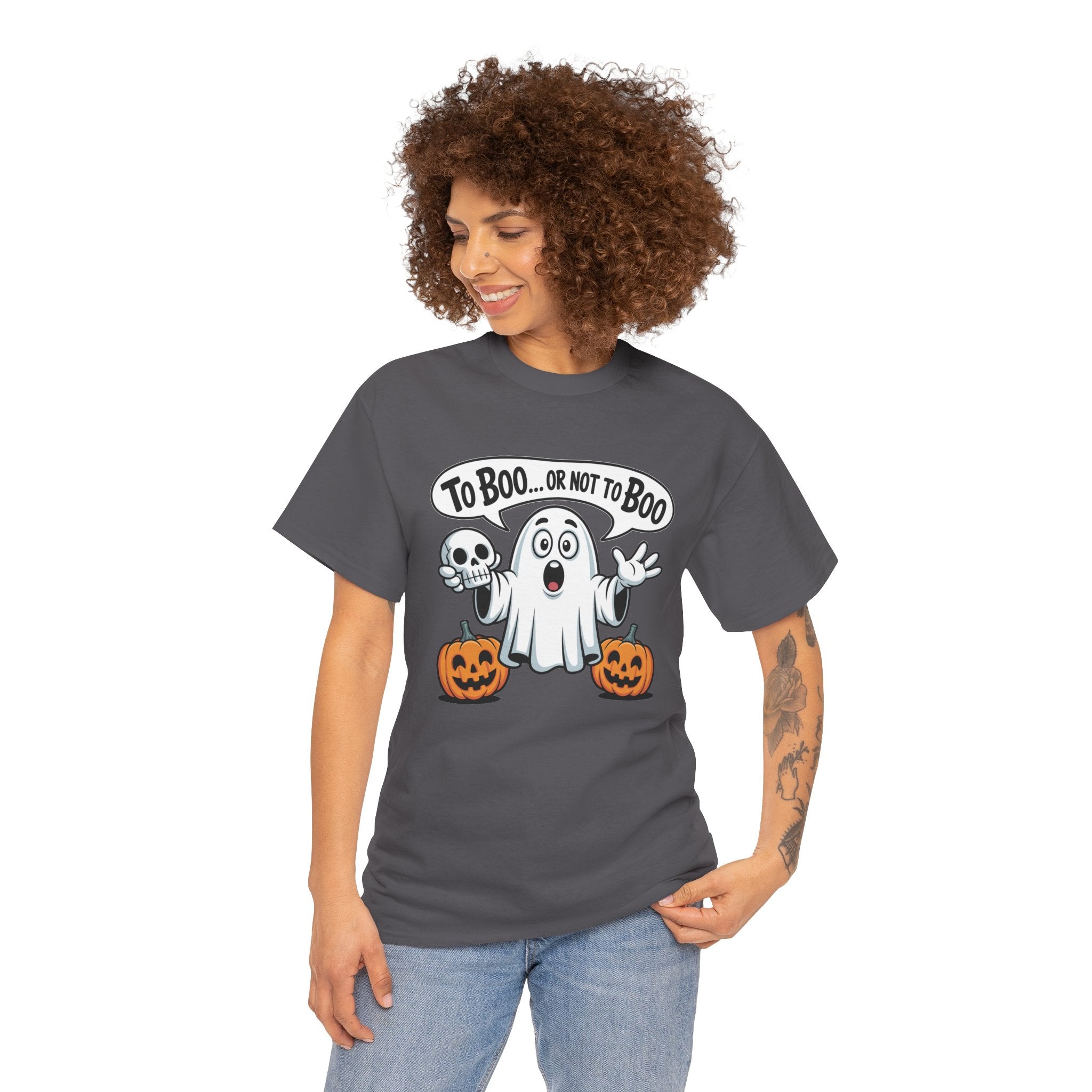 Halloween Ghost Tee - "To Boo... or Not to Boo" Cute Spooky Graphic T-Shirt