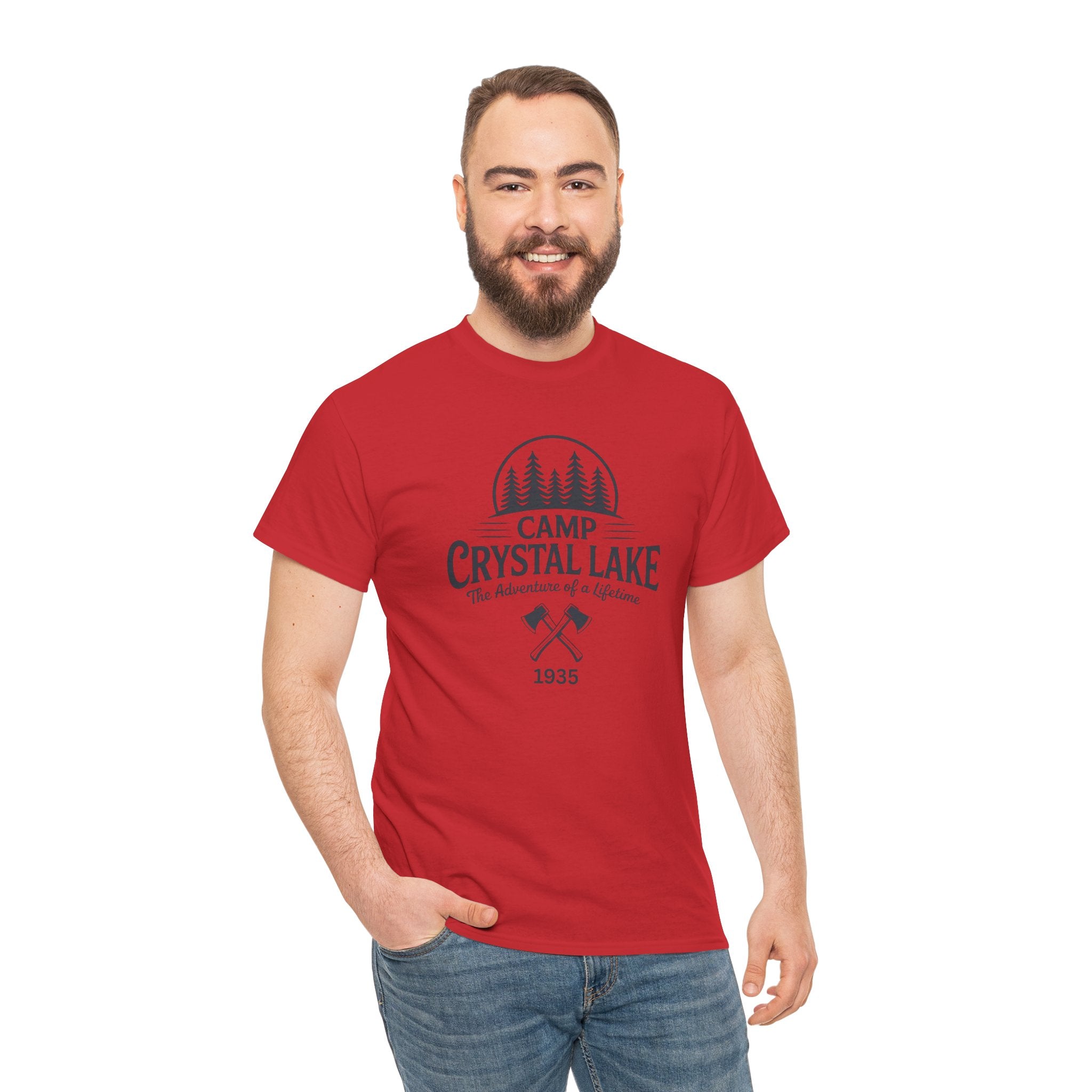 Camp Crystal Lake Tee — Vintage Outdoor Camping Shirt ("Camp Crystal Lake")