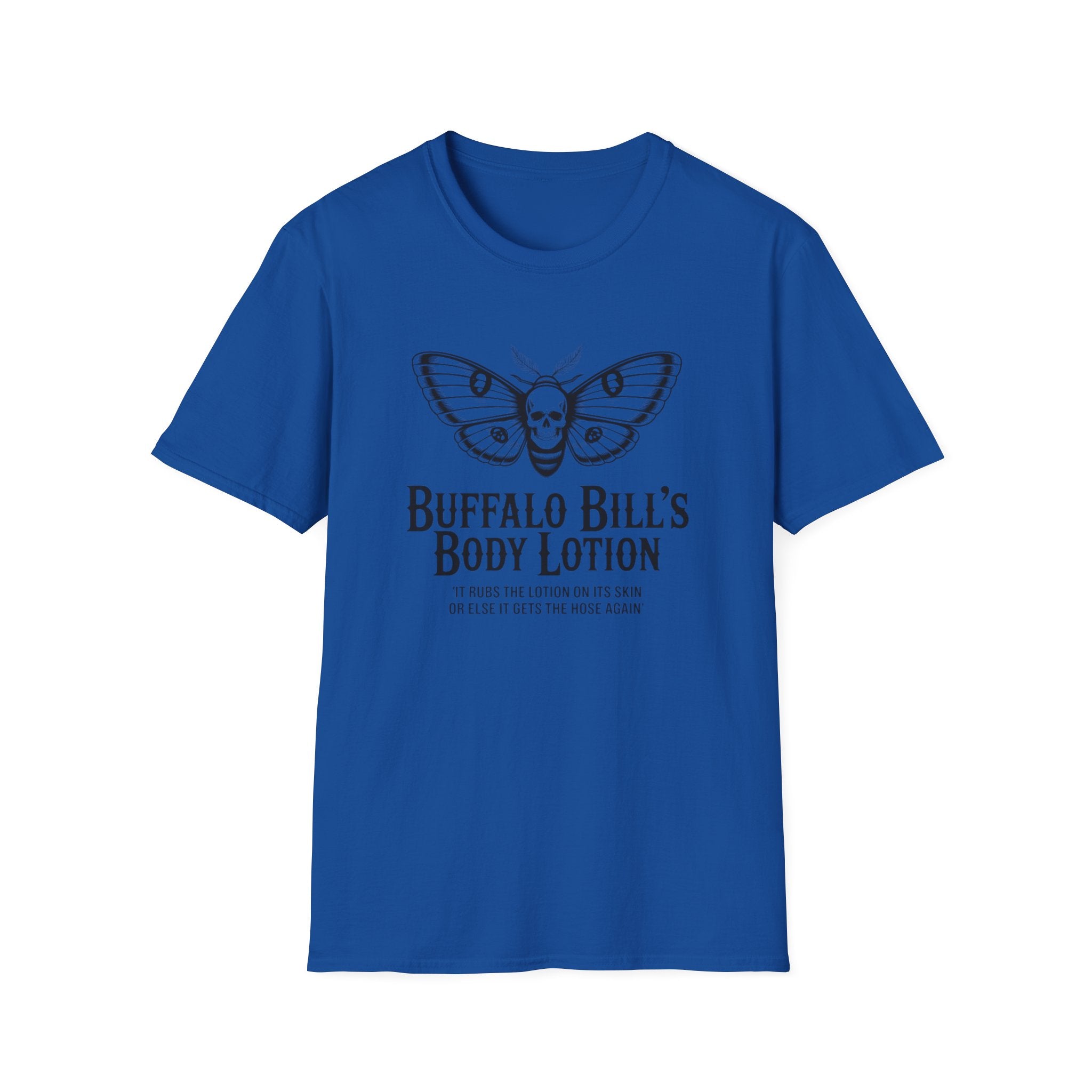 Buffalo Bill’s Body Lotion Graphic T-Shirt — Moth Skull Vintage Horror Tee