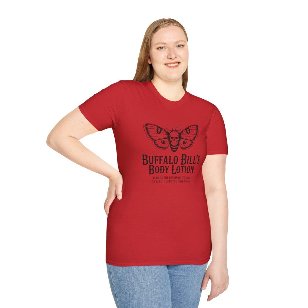 Buffalo Bill’s Body Lotion Graphic T-Shirt — Moth Skull Vintage Horror Tee