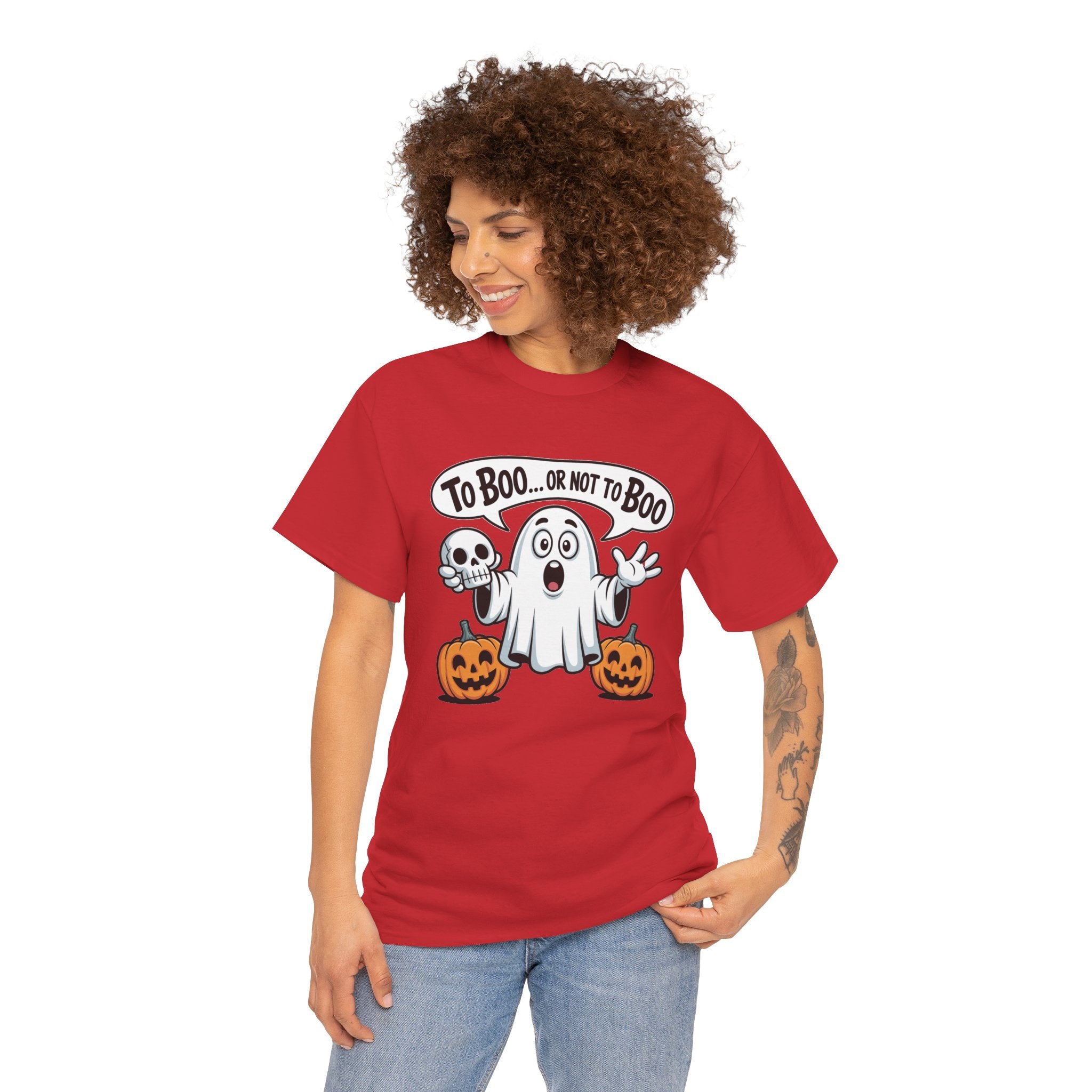 Halloween Ghost Tee - "To Boo... or Not to Boo" Cute Spooky Graphic T-Shirt