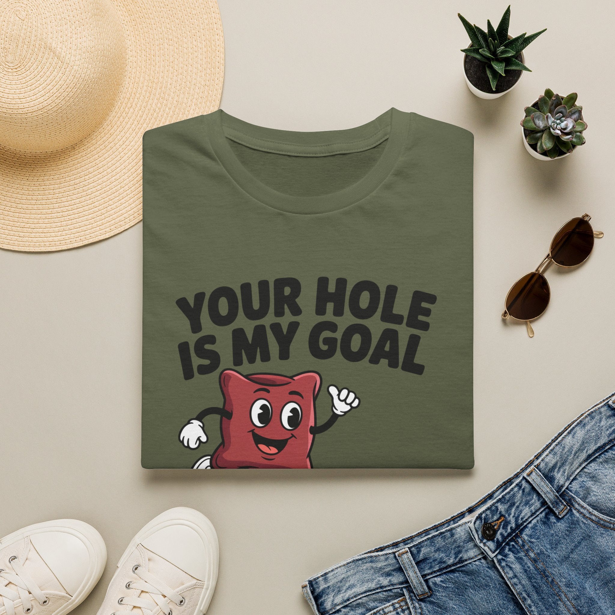Cornhole Game T‑Shirt — "Your Hole Is My Goal" Funny Cornhole Tee