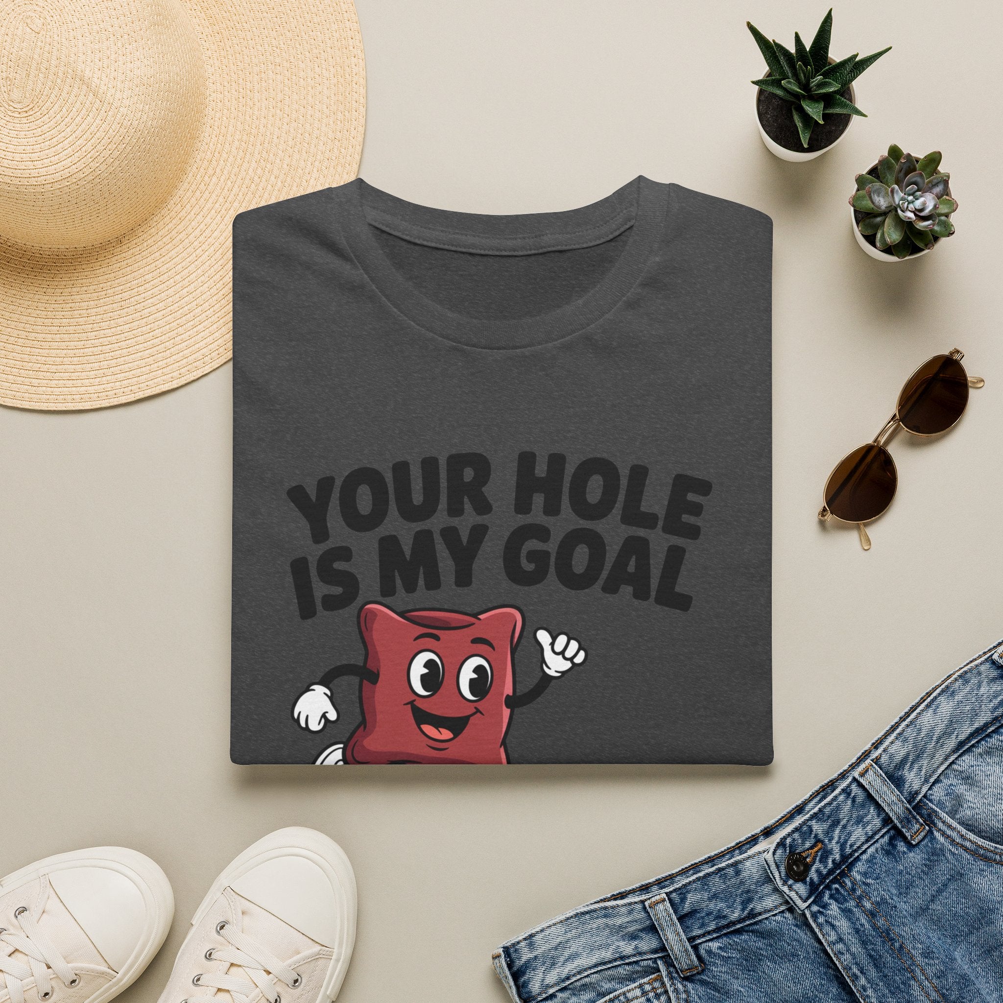 Cornhole Game T‑Shirt — "Your Hole Is My Goal" Funny Cornhole Tee