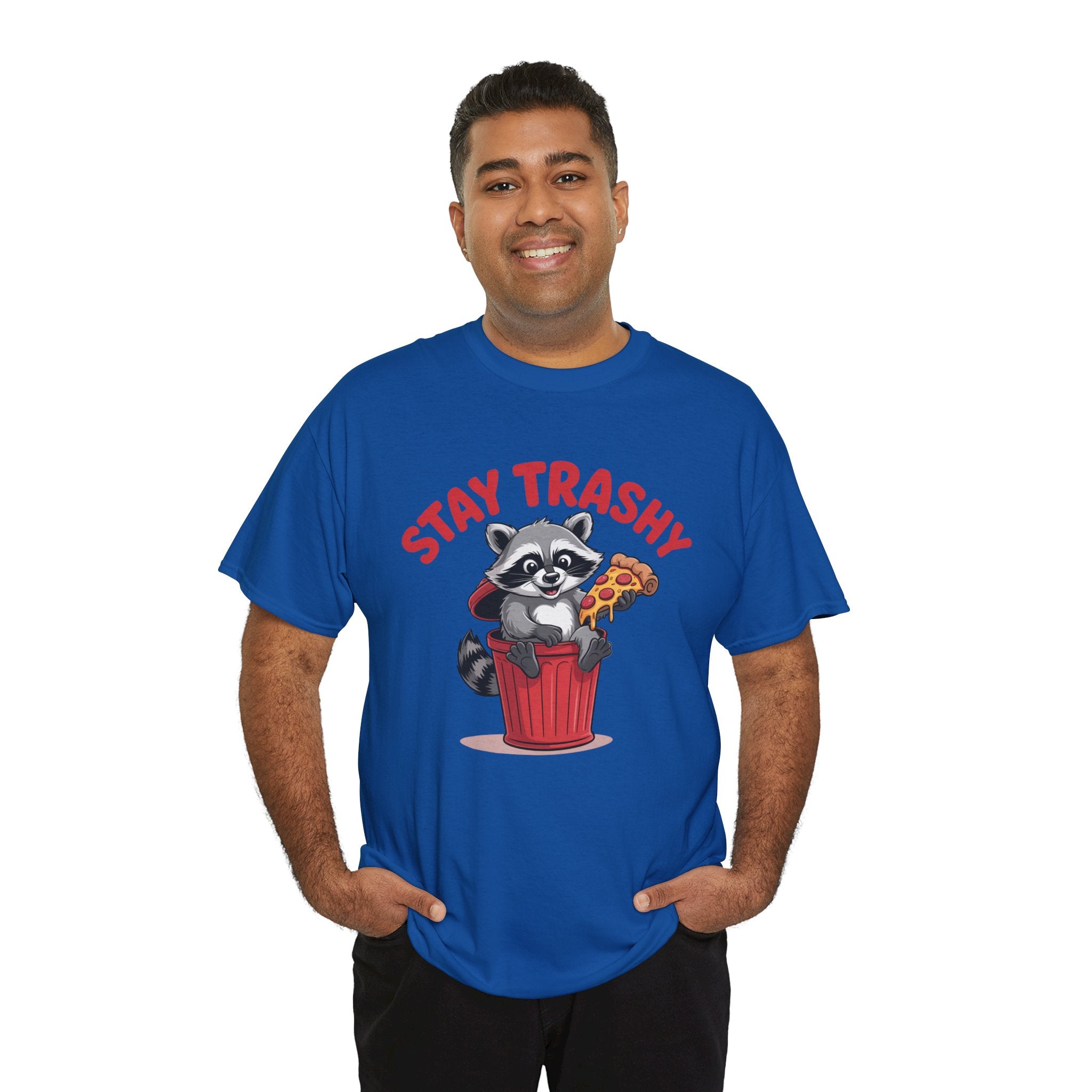 Funny Raccoon T-Shirt — Stay Trashy Humor Gift Tee for Women