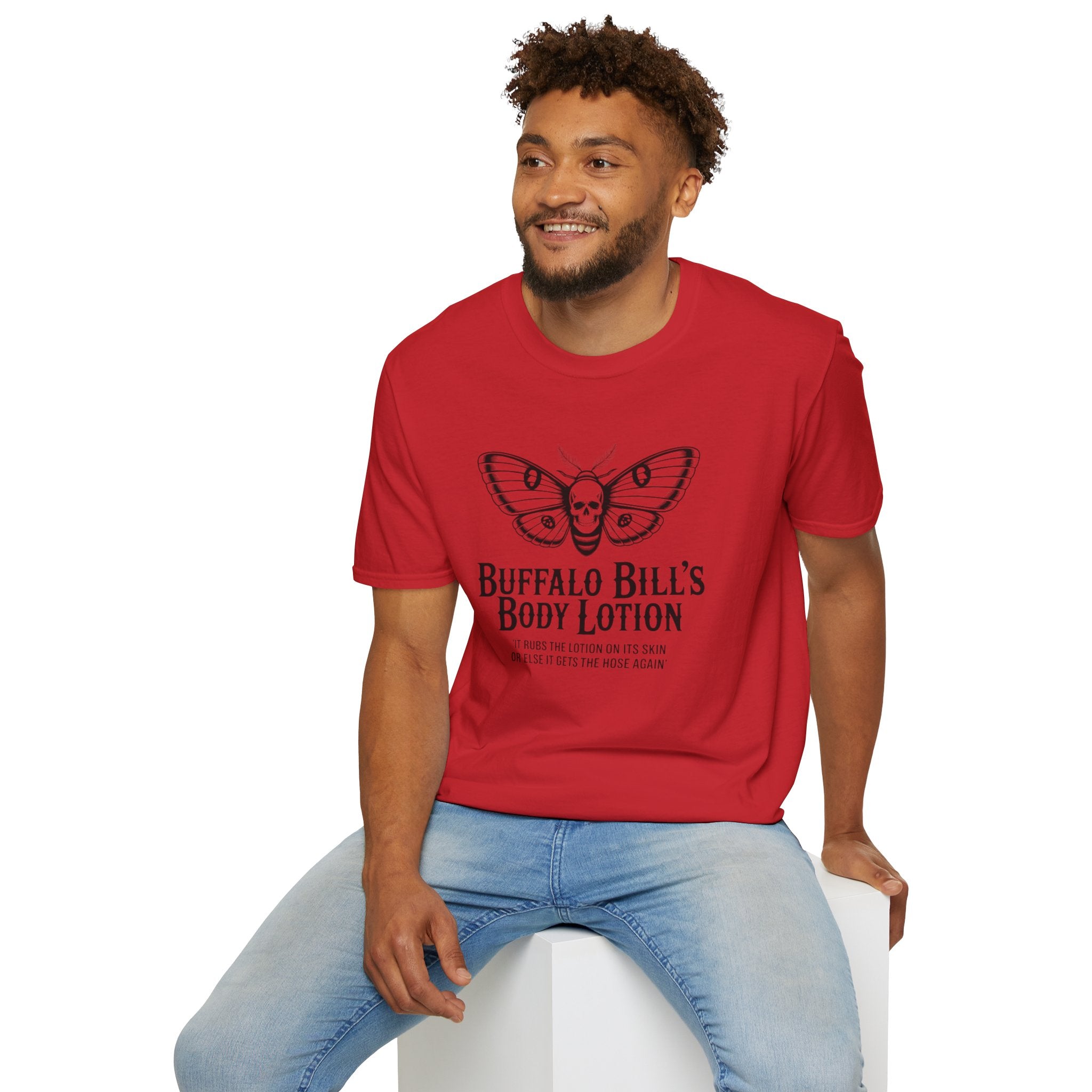 Buffalo Bill’s Body Lotion Graphic T-Shirt — Moth Skull Vintage Horror Tee