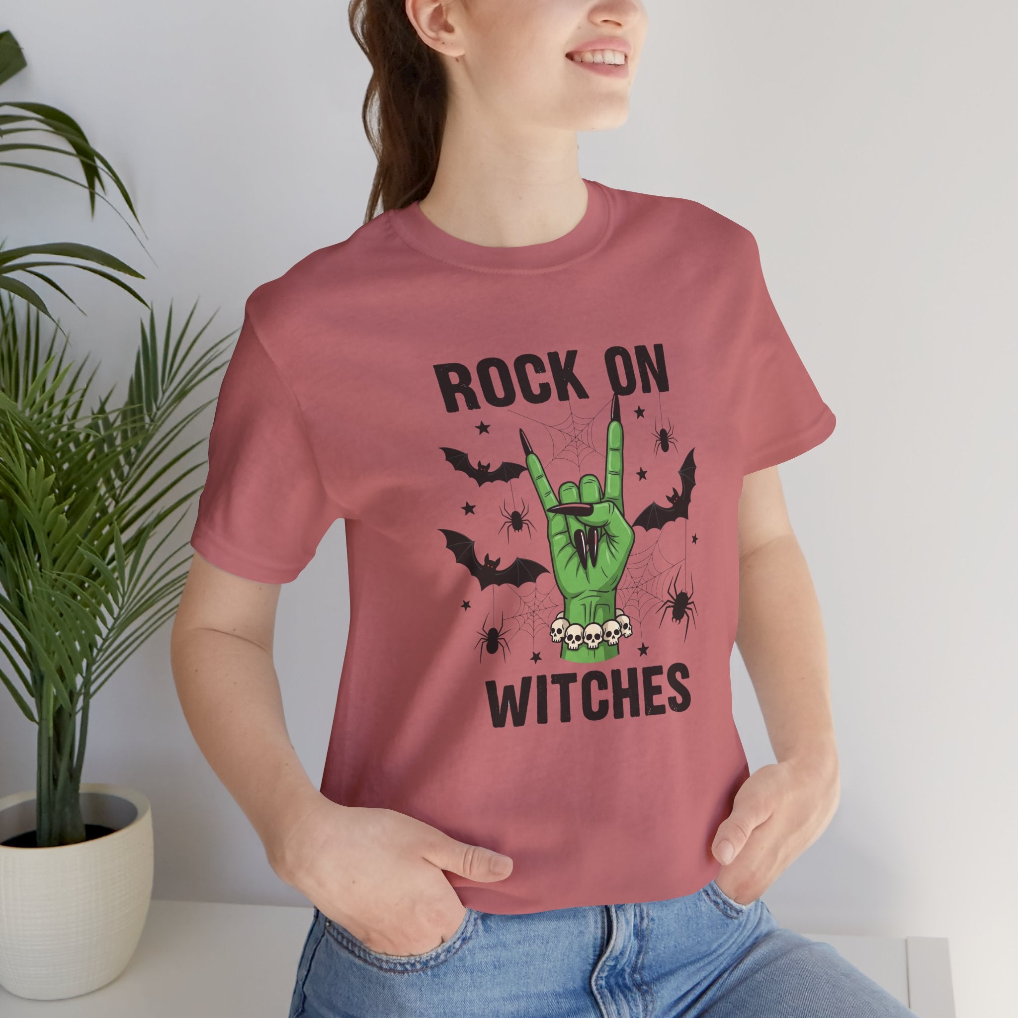Rock On Witches T-Shirt — Halloween Witch Hand Graphic Tee