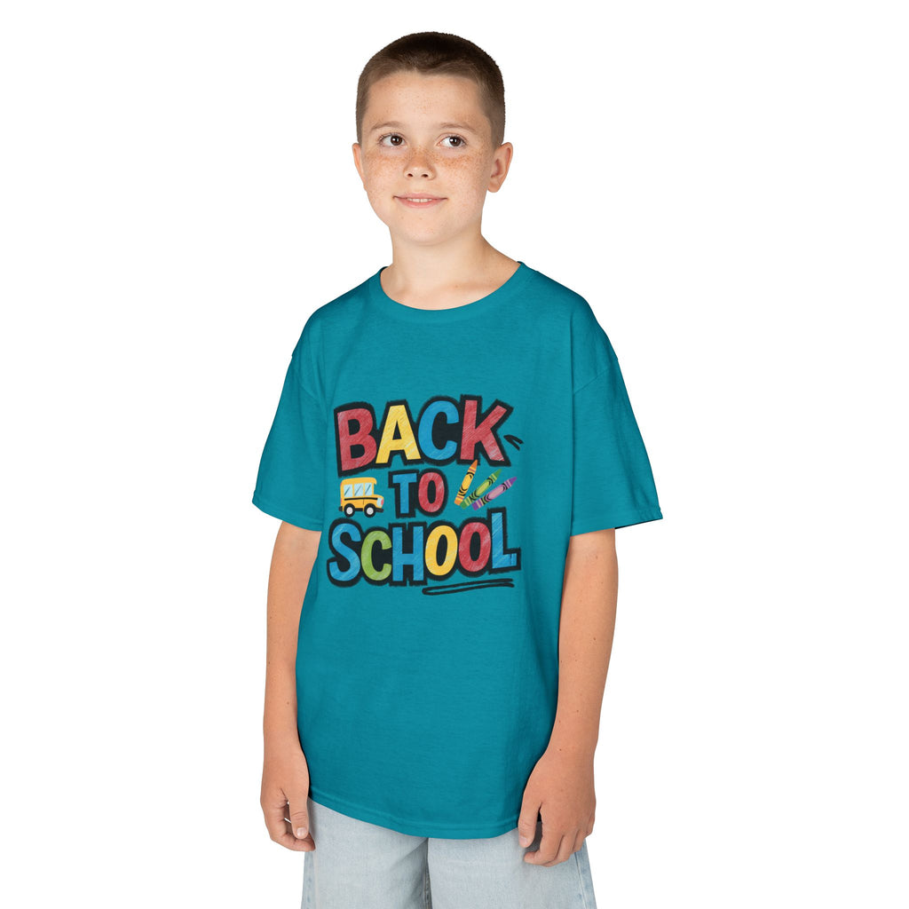 Back to School Kids T-Shirt — Colorful Retro School Design
