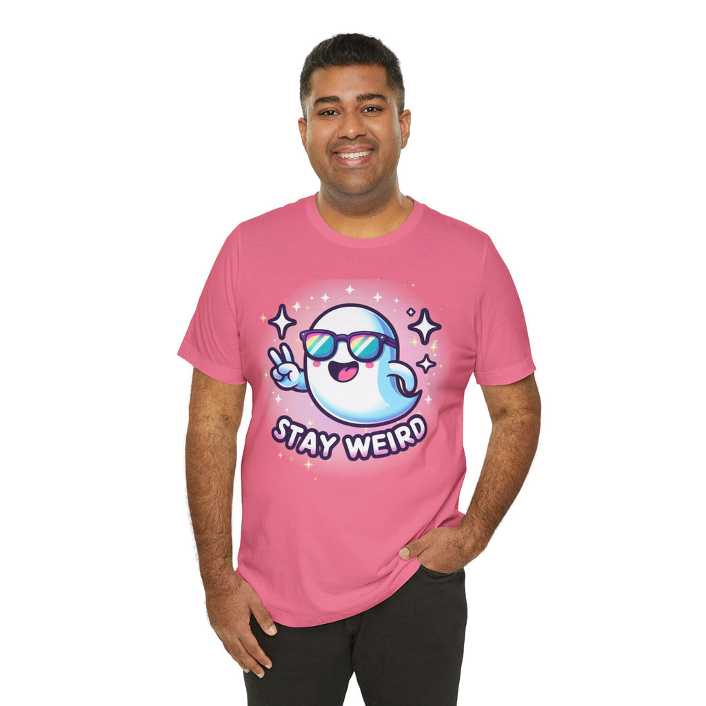 Stay Weird Ghost T-Shirt — Cute Cartoon Ghost with Sunglasses