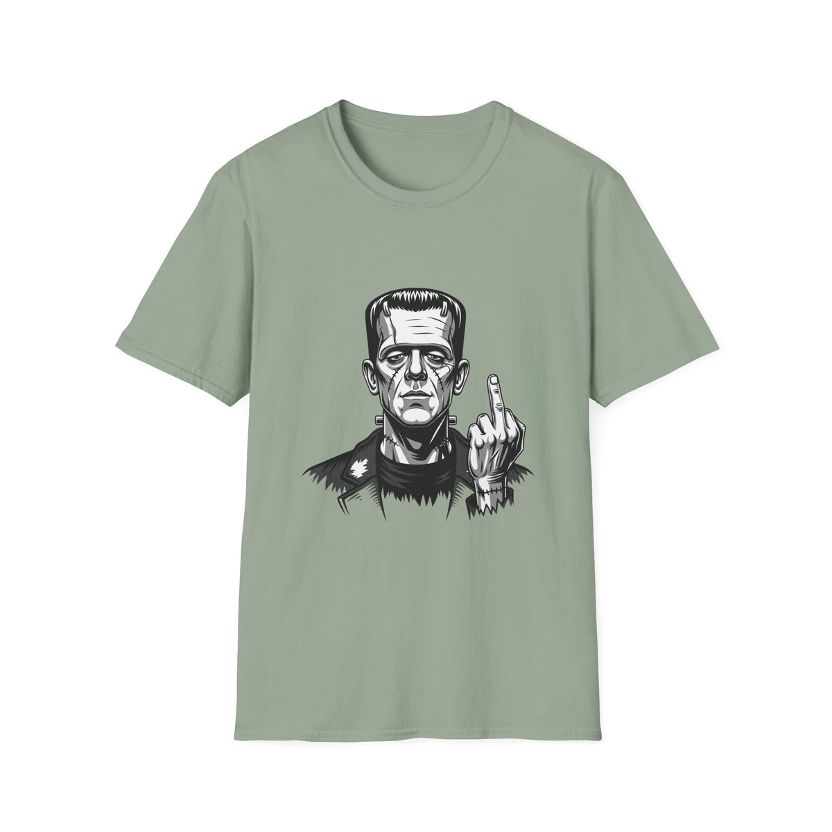 Frankenstein Middle Finger T-Shirt — Funny Gothic Monster Tee