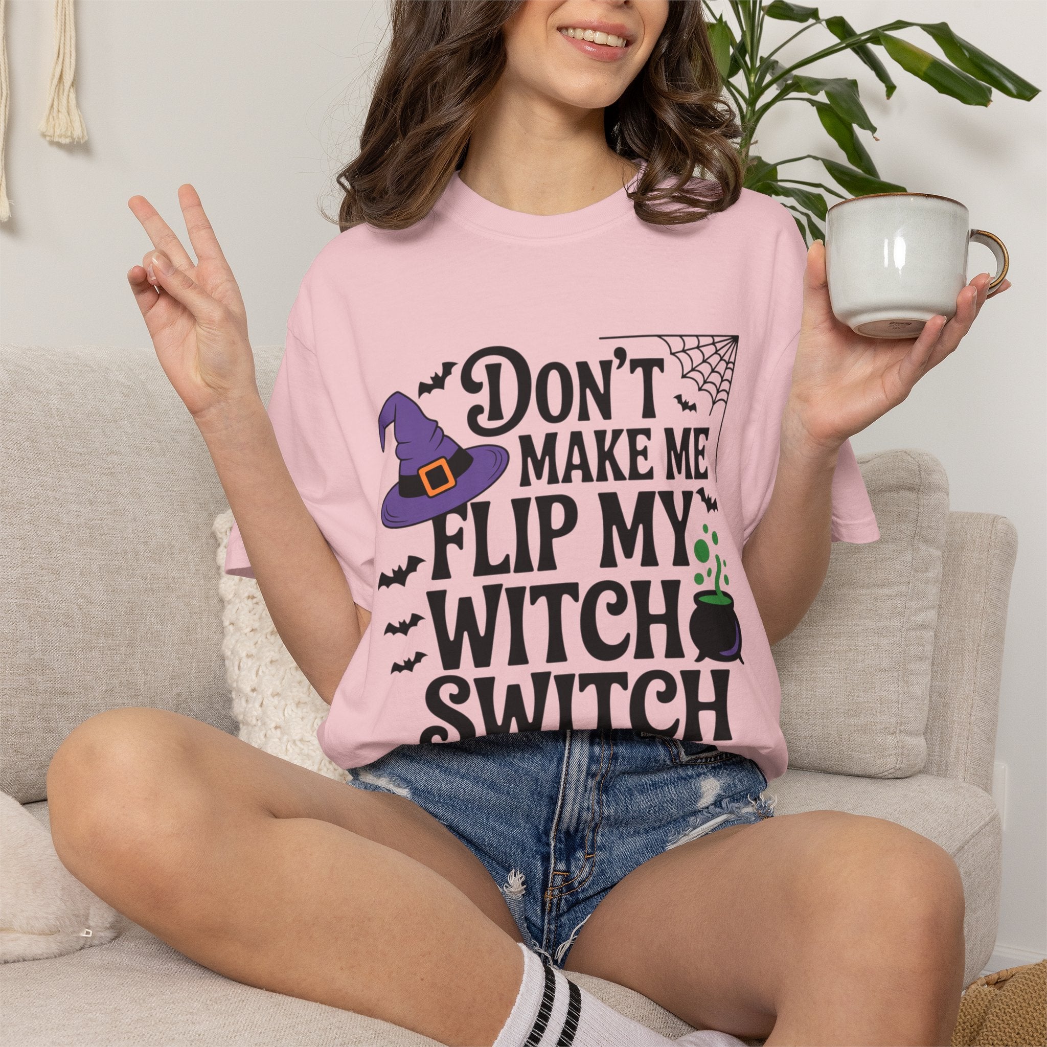 Halloween T-Shirt: "Don't Make Me Flip My Witch Switch" Graphic Tee