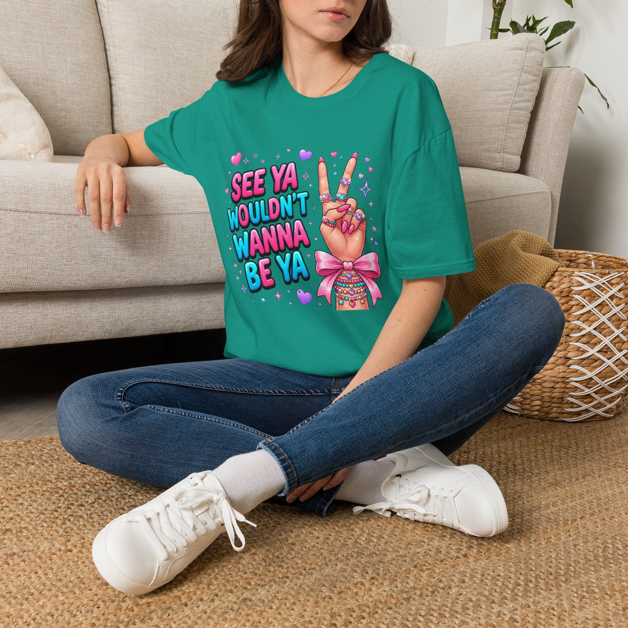 See Ya Wouldn't Wanna Be Ya T-Shirt — Sassy Peace Sign Graphic Tee