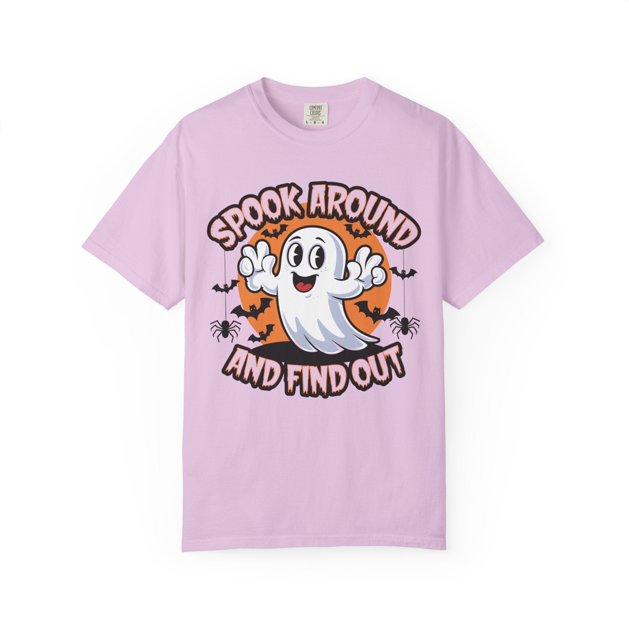 Halloween Ghost T-Shirt — “Spook Around and Find Out” Cute Retro Graphic Tee