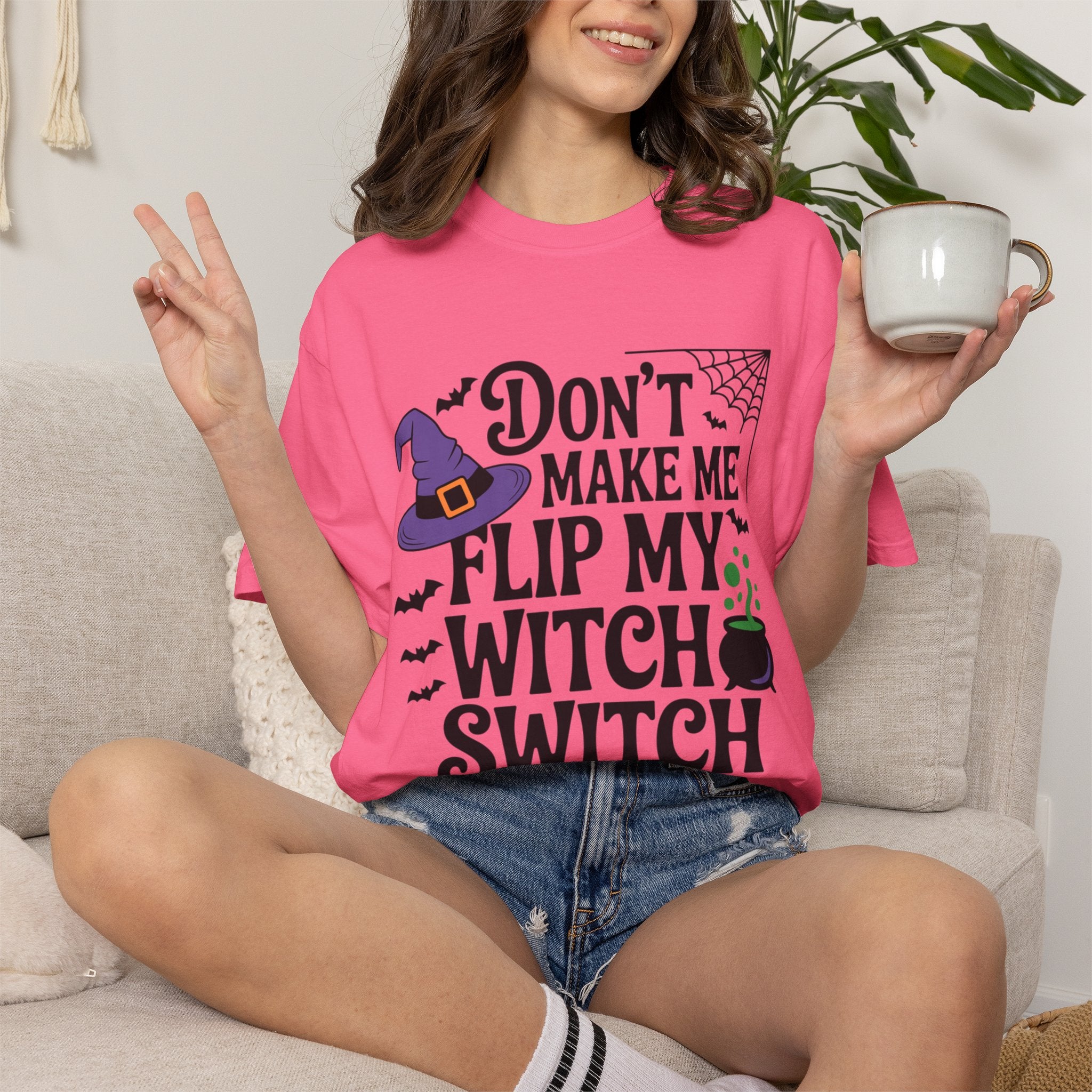 Halloween T-Shirt: "Don't Make Me Flip My Witch Switch" Graphic Tee