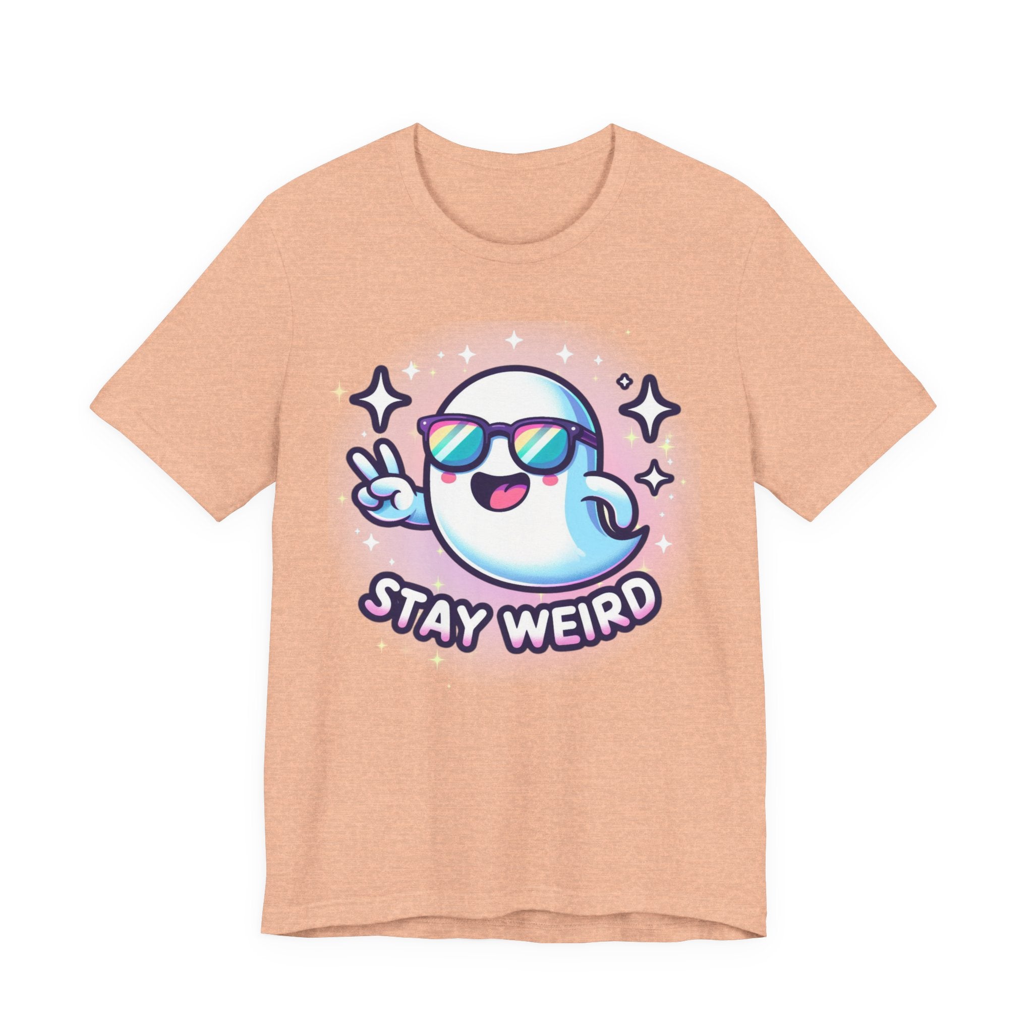 Stay Weird Ghost T-Shirt — Cute Cartoon Ghost with Sunglasses