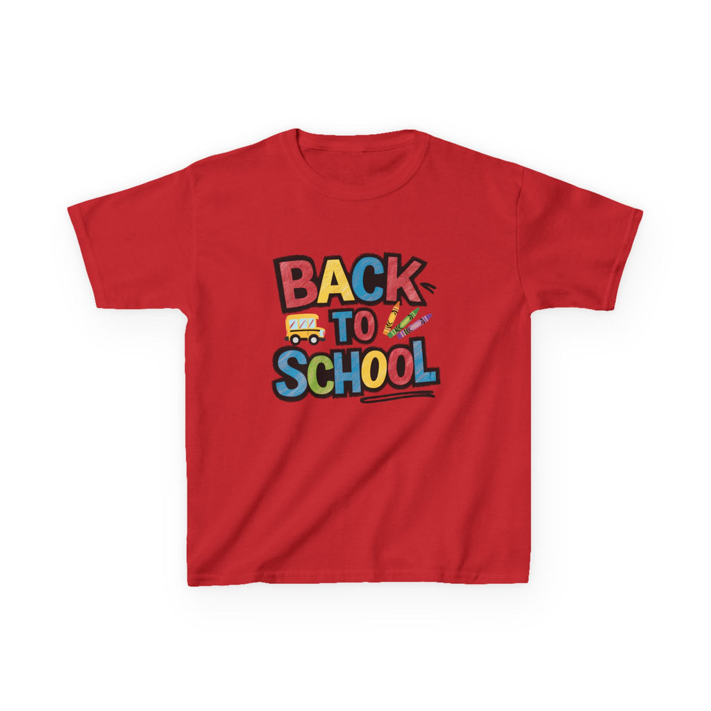 Back to School Kids T-Shirt — Colorful Retro School Design