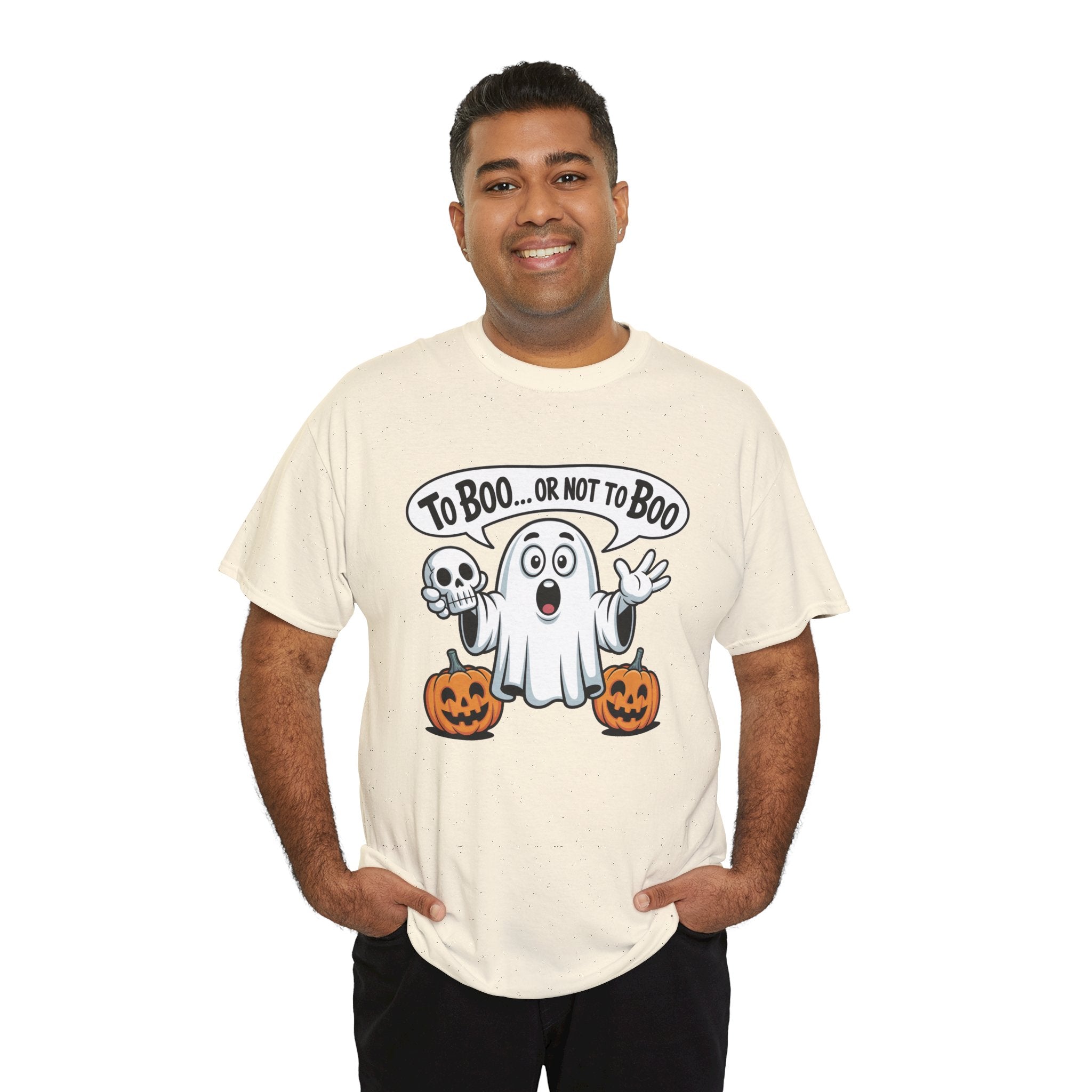 Halloween Ghost Tee - "To Boo... or Not to Boo" Cute Spooky Graphic T-Shirt