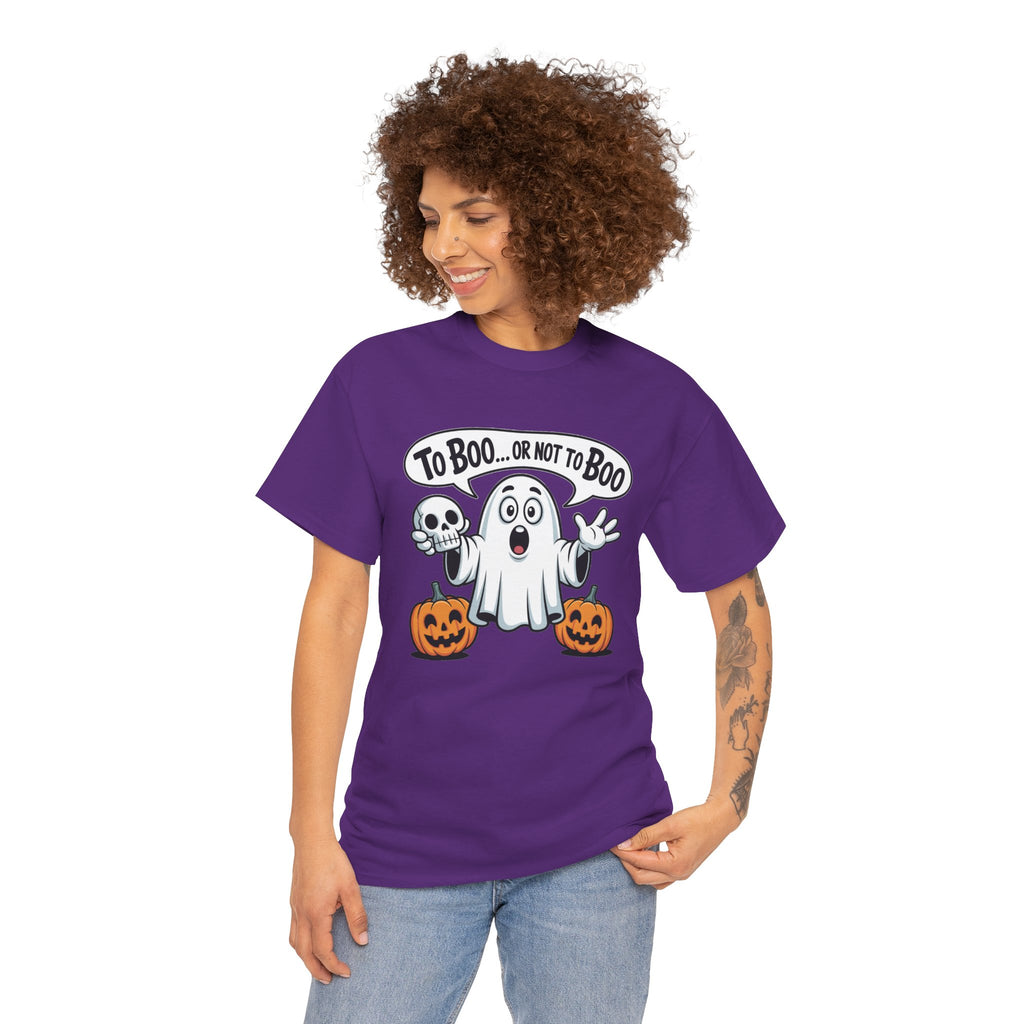 Halloween Ghost Tee - "To Boo... or Not to Boo" Cute Spooky Graphic T-Shirt