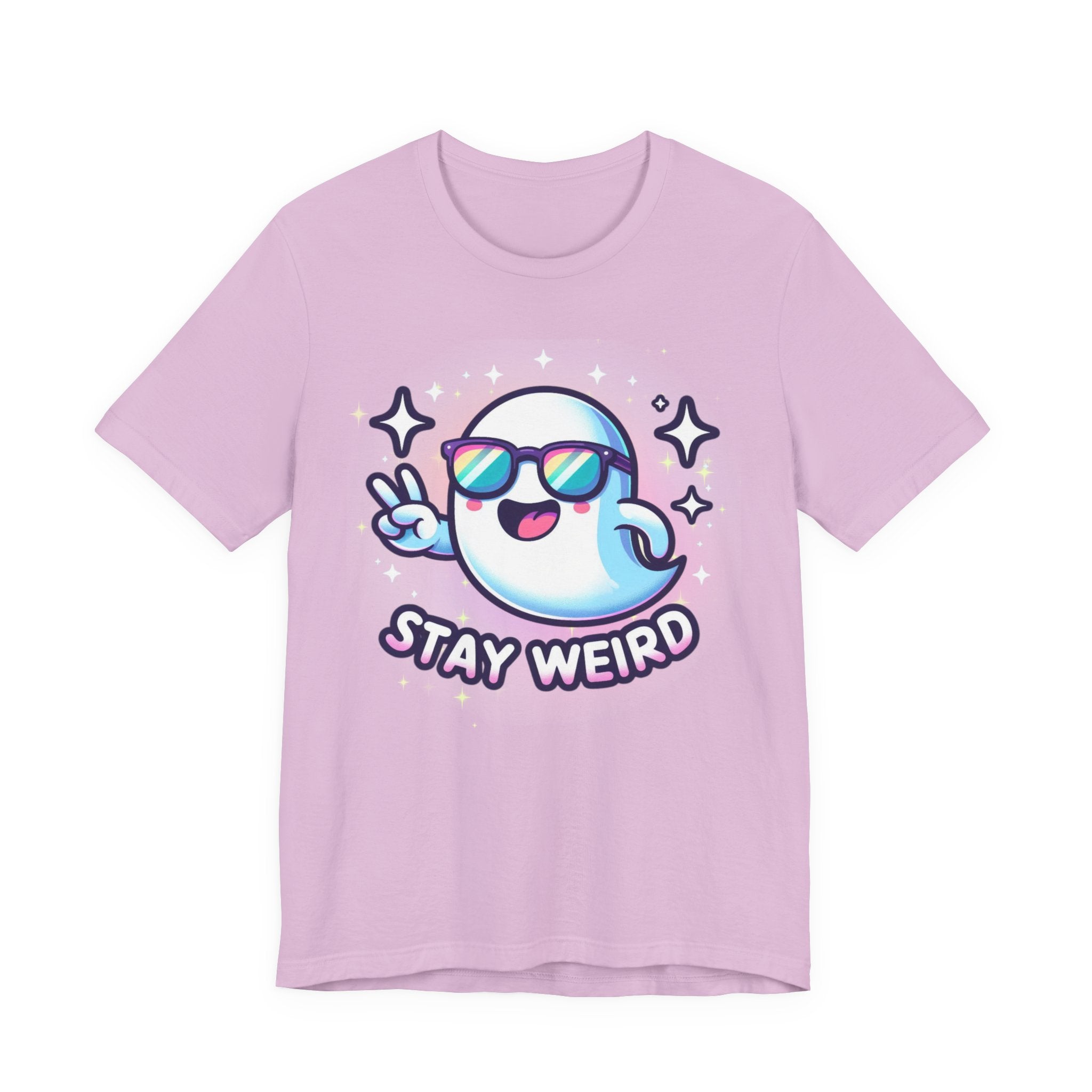 Stay Weird Ghost T-Shirt — Cute Cartoon Ghost with Sunglasses