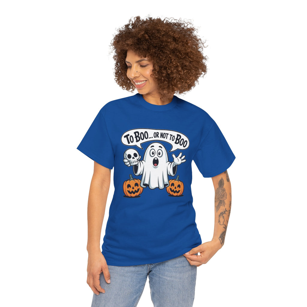 Halloween Ghost Tee - "To Boo... or Not to Boo" Cute Spooky Graphic T-Shirt